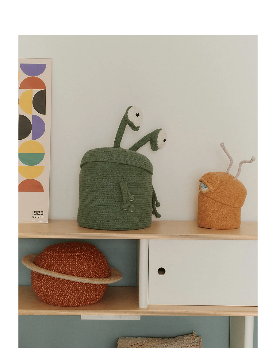 Lorena Canals - Basket Alien Ploot - kosze do przechowywania - orange, aqua, honey, ivory, malwa, black, turqouish - 5