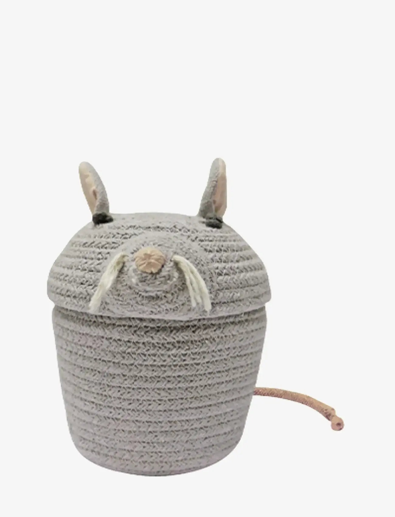 Lorena Canals - Basket Mini Renata the Rat - opbevaringskurve - pearl grey, rose, dark grey - 1