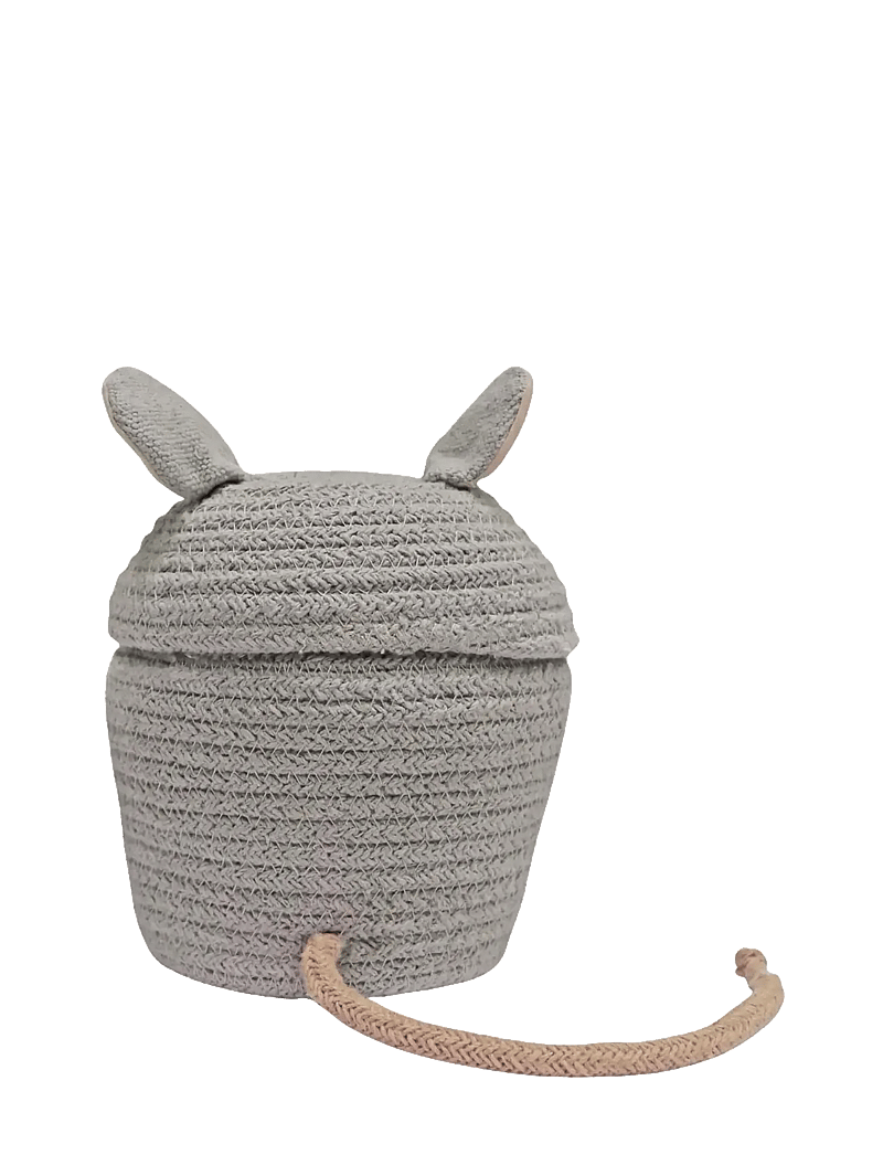 Lorena Canals - Basket Mini Renata the Rat - opbevaringskurve - pearl grey, rose, dark grey - 2