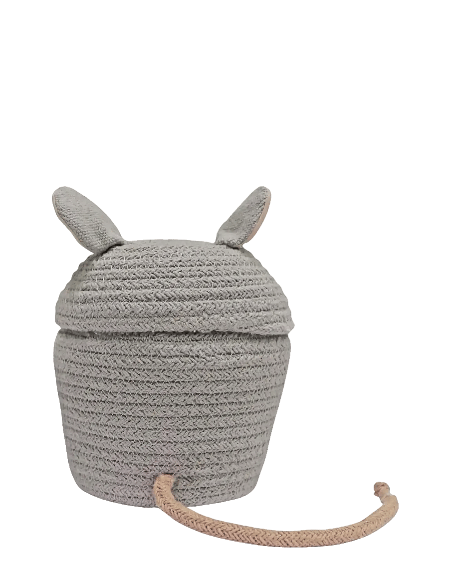 Lorena Canals - Basket Mini Renata the Rat - hoiukorvid - pearl grey, rose, dark grey - 2