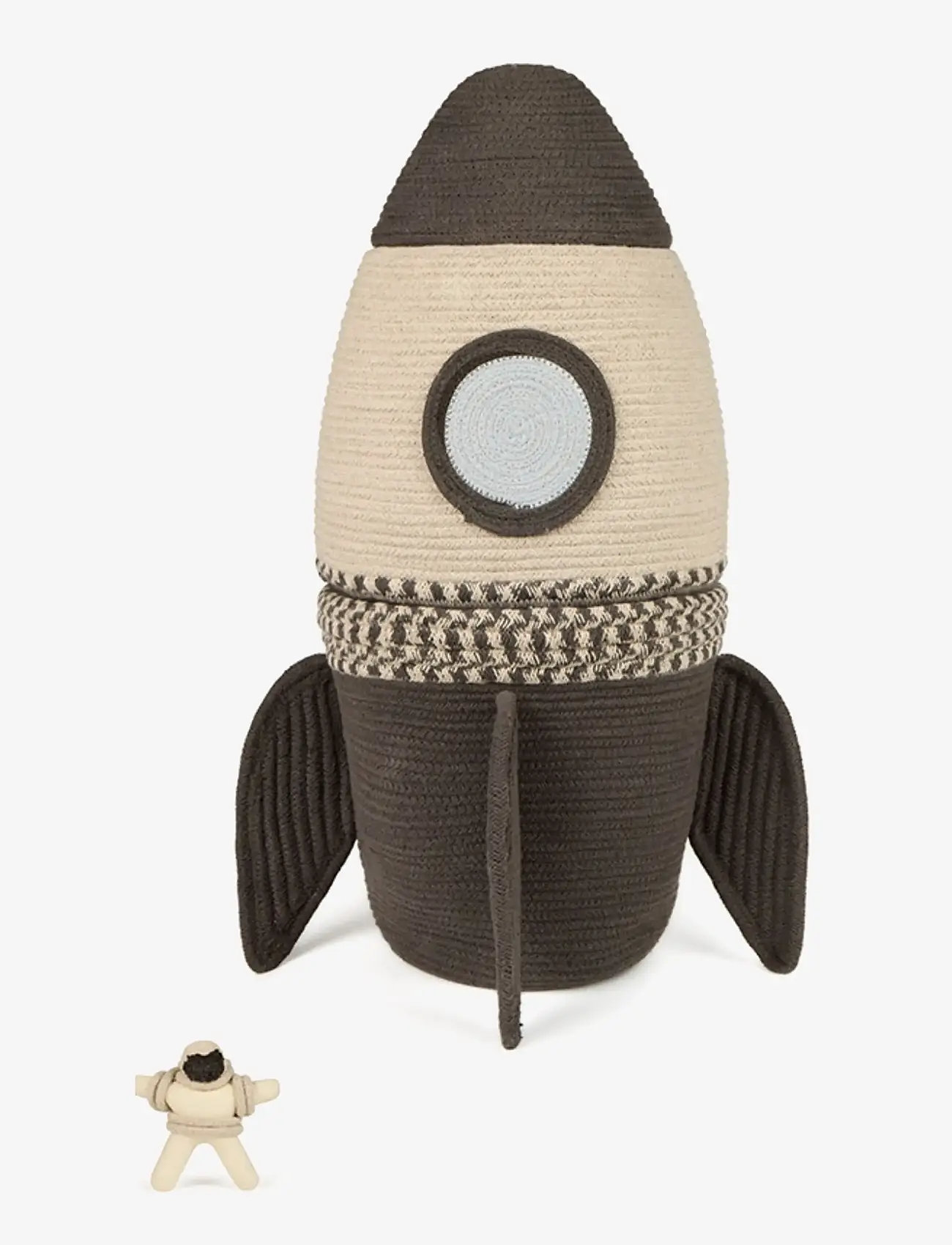 Lorena Canals - Basket Giant Rocket - hoiukorvid - natural, dark grey, plain blue - 0