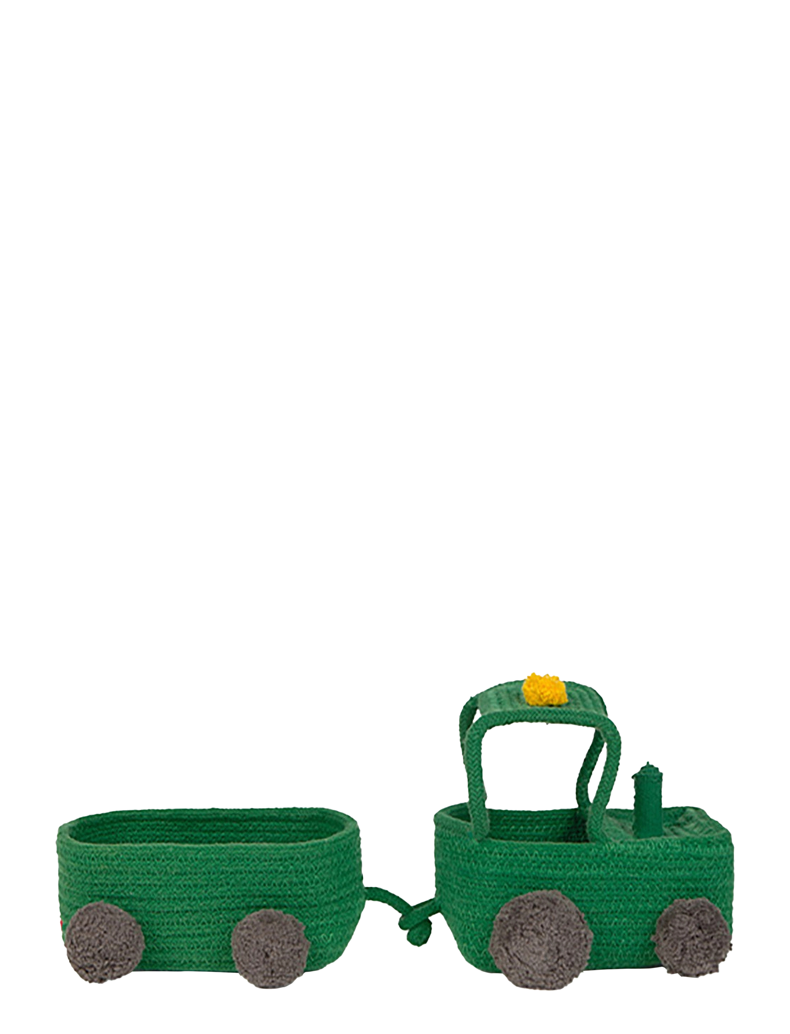 Lorena Canals Basket Tractor, 35X 15X 15 cm, Storage, Grün - Storage Baskets, Kinder