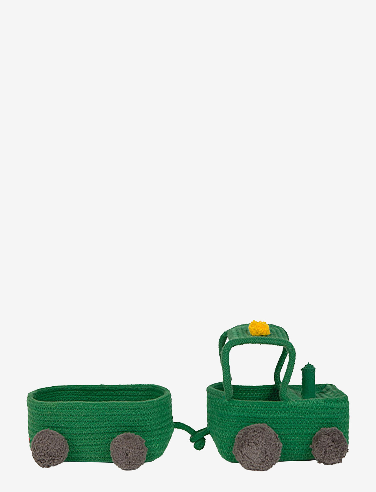 Lorena Canals - Basket Tractor - säilytyskorit - dark grey, mustard, monstera green - 1
