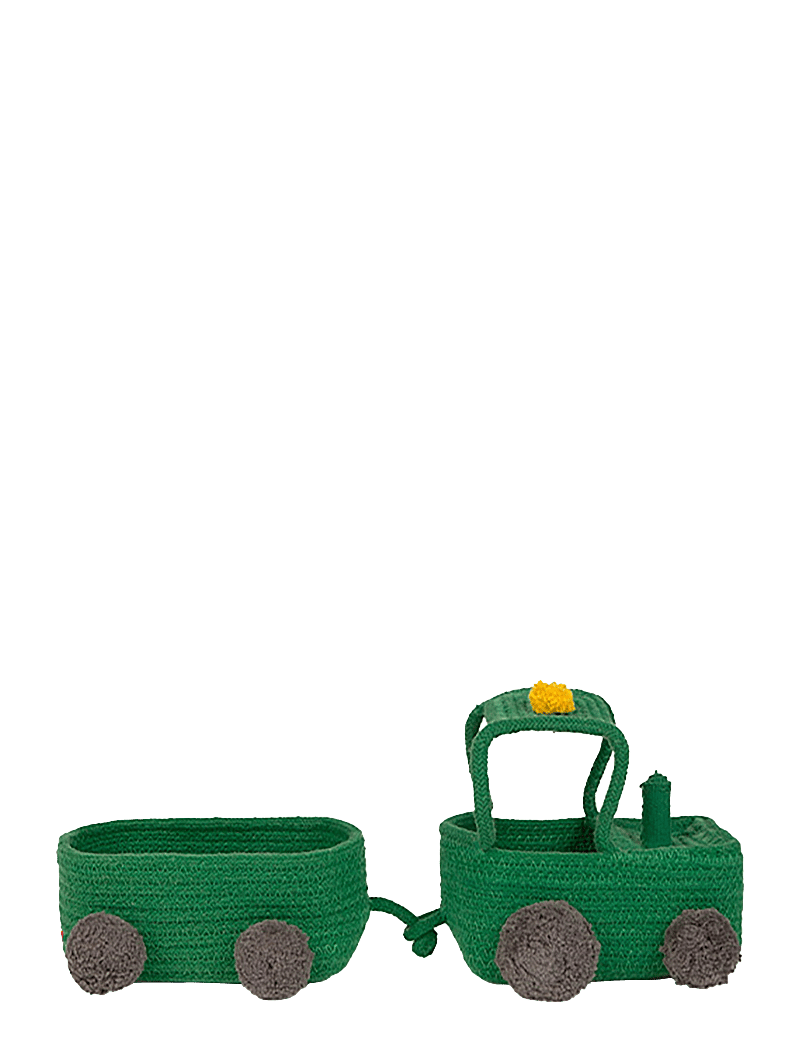 Lorena Canals - Basket Tractor - aufbewahrungskörbe - dark grey, mustard, monstera green - 1