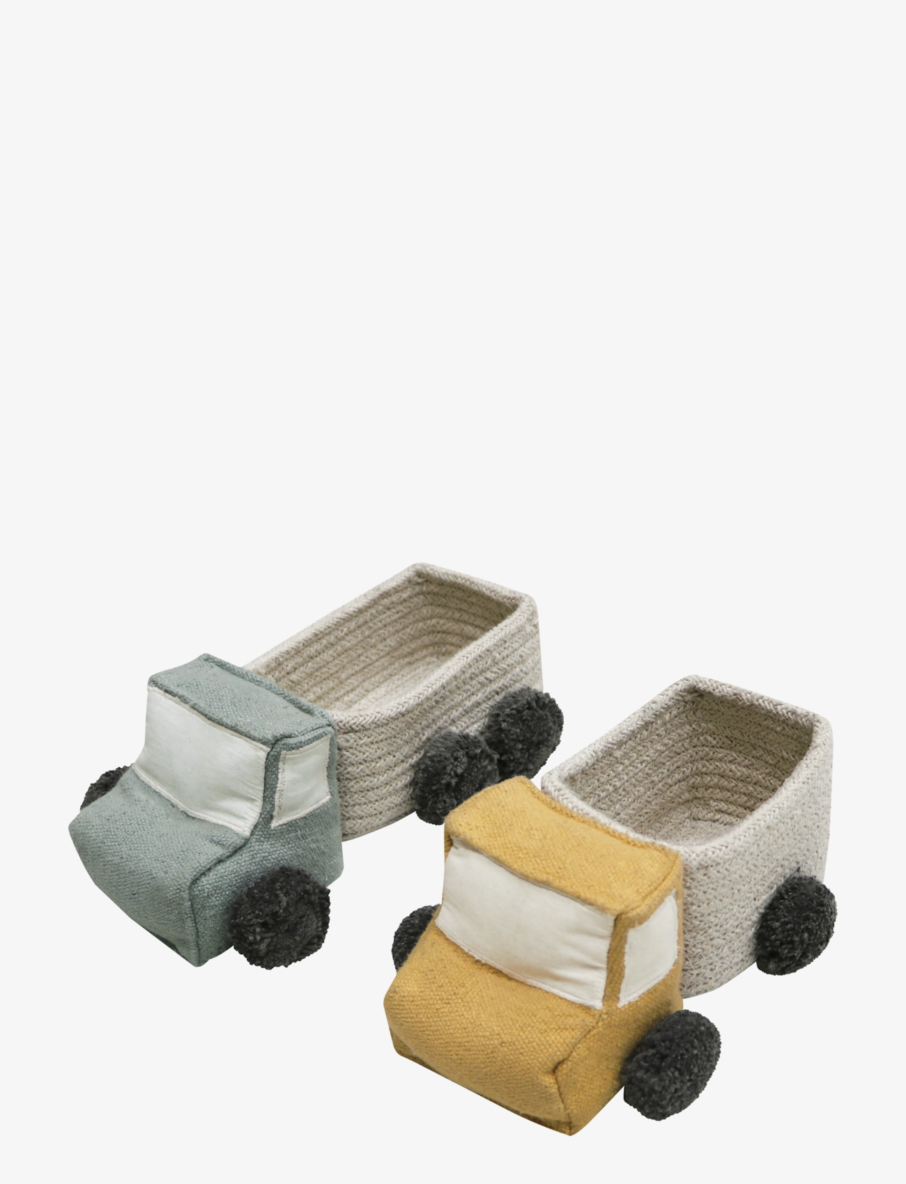 LORENA CANALS Set Of Mini Baskets Truck Patterned - 8X24X14CM 8X21X14CM - Kinder