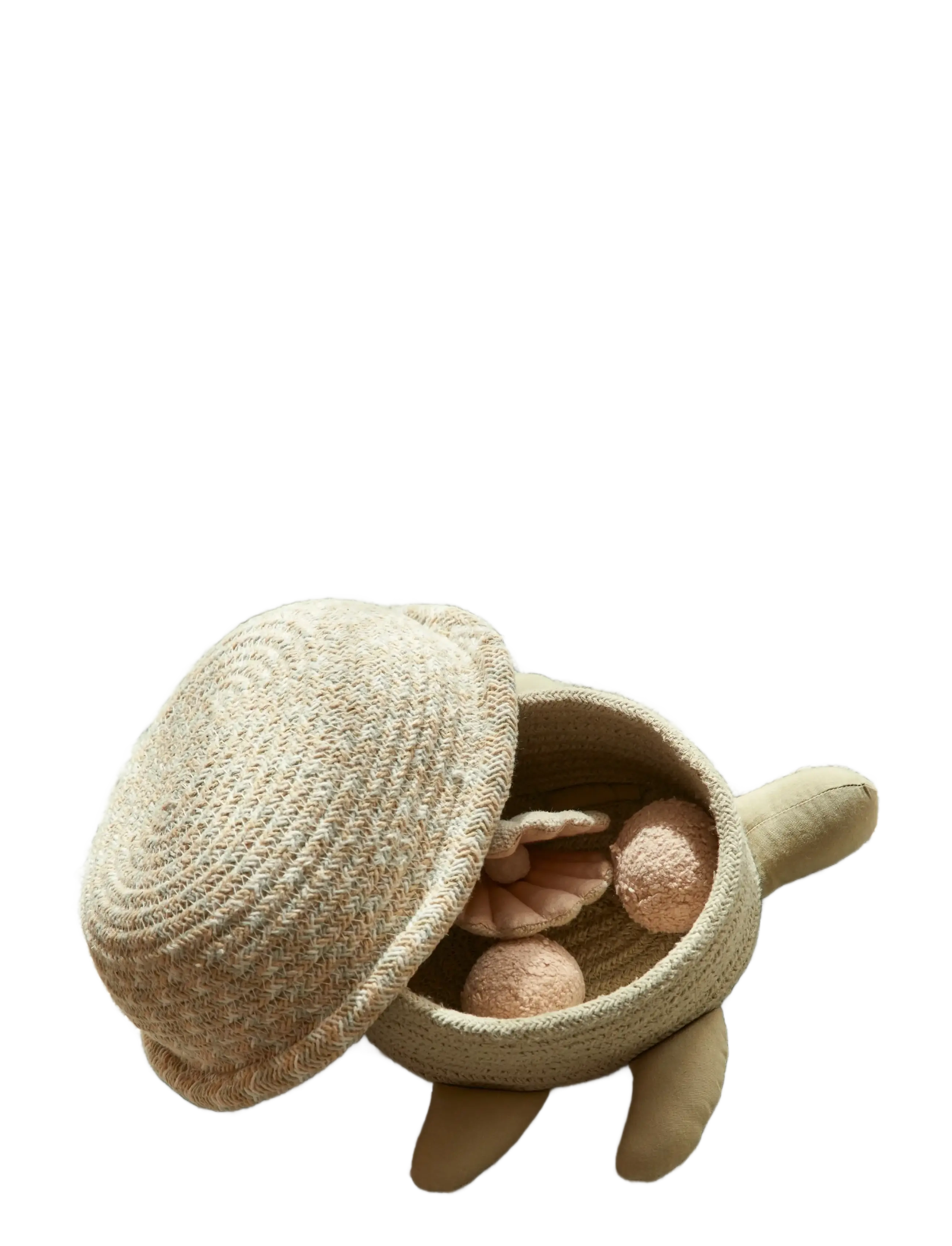Lorena Canals - Basket Baby Turtle - aufbewahrungskörbe - olive, ivory, natural, honey, blue sage - 1