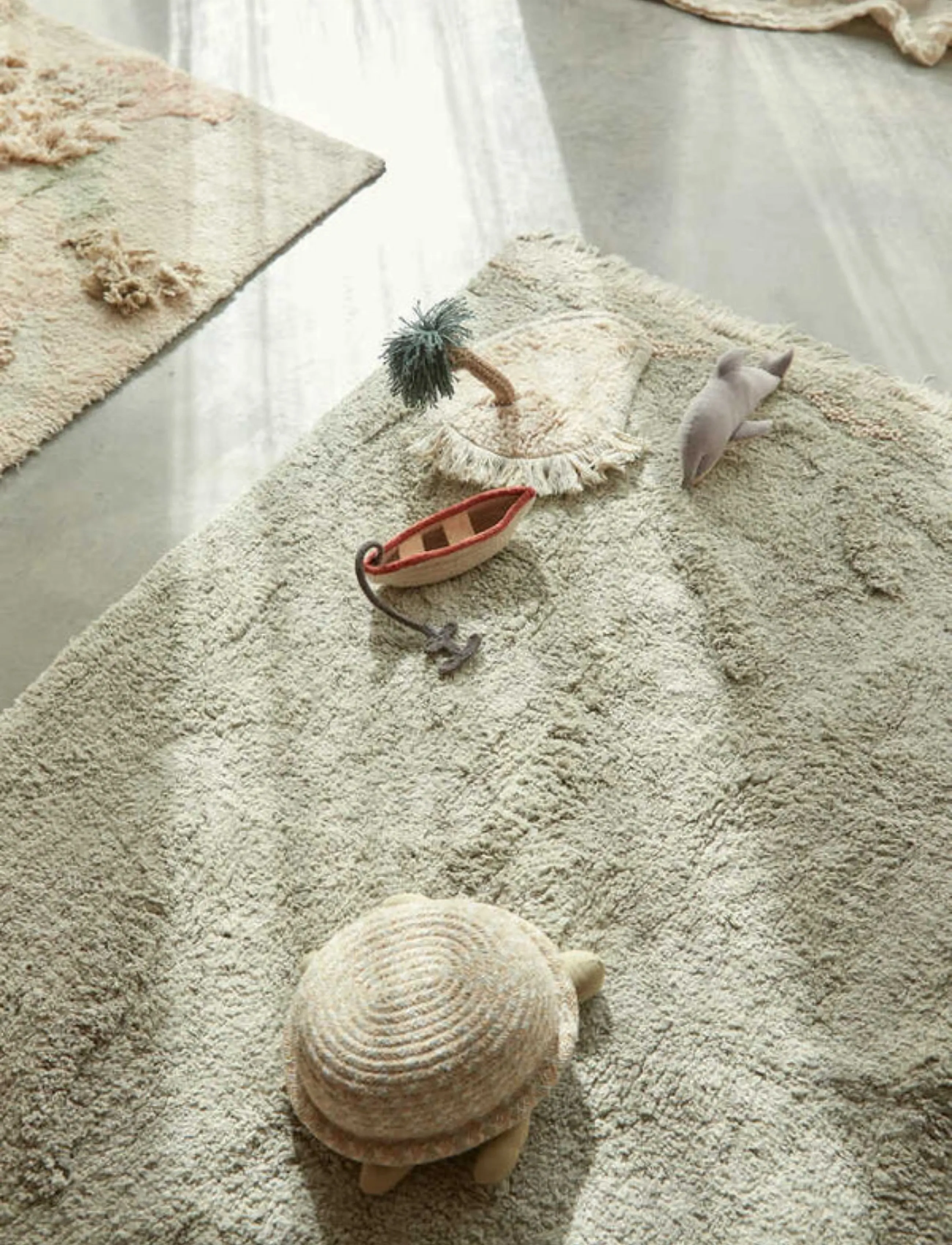 Lorena Canals - Basket Baby Turtle - aufbewahrungskörbe - olive, ivory, natural, honey, blue sage - 5