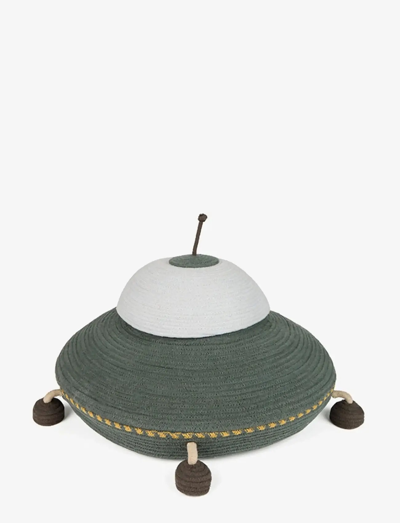 Lorena Canals - Basket UFO - storage baskets - trazo green, yellow, natural, plain blue, dark grey, red - 0