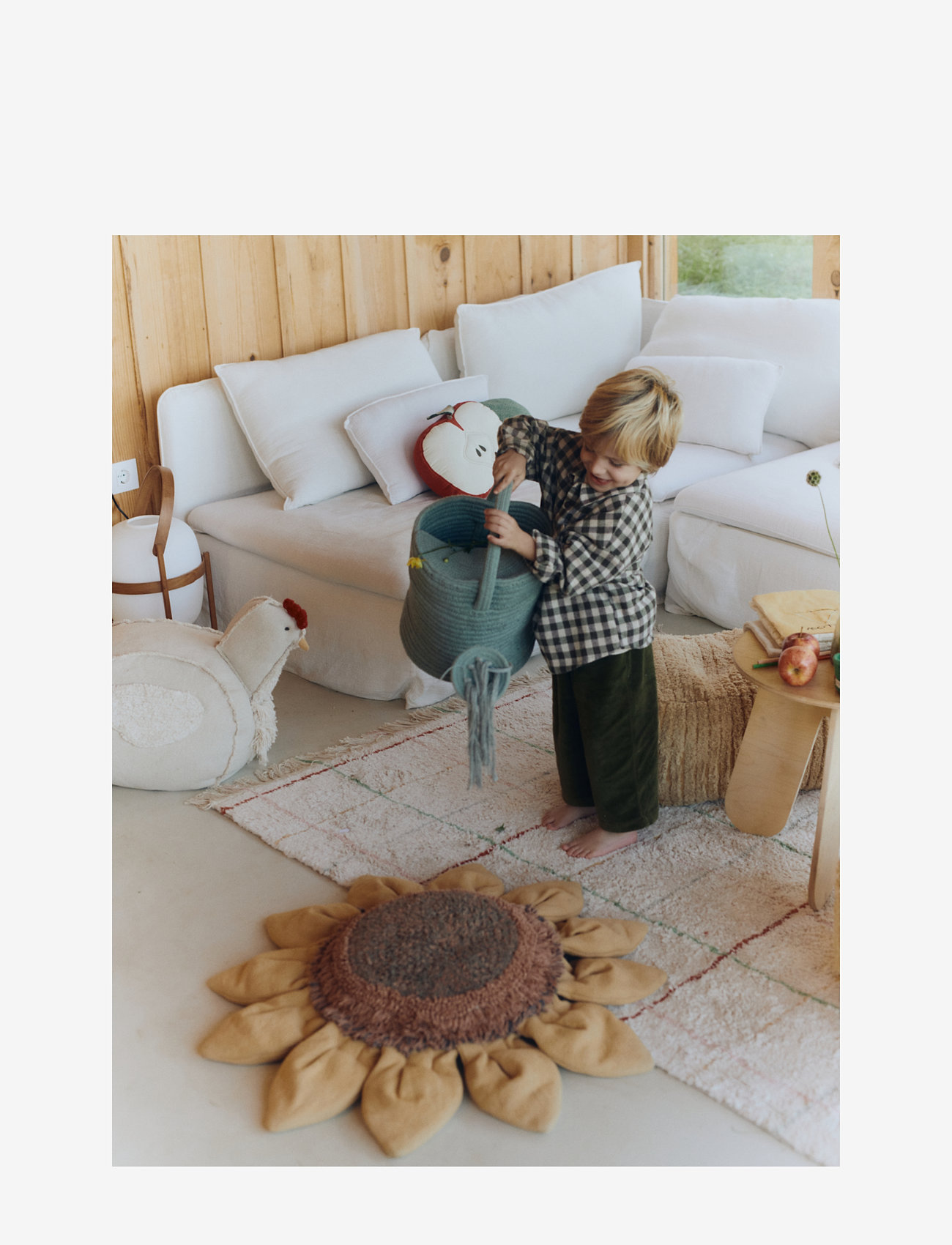 Lorena Canals - Basket Water Can - säilytyskorit - vintage blue - 1