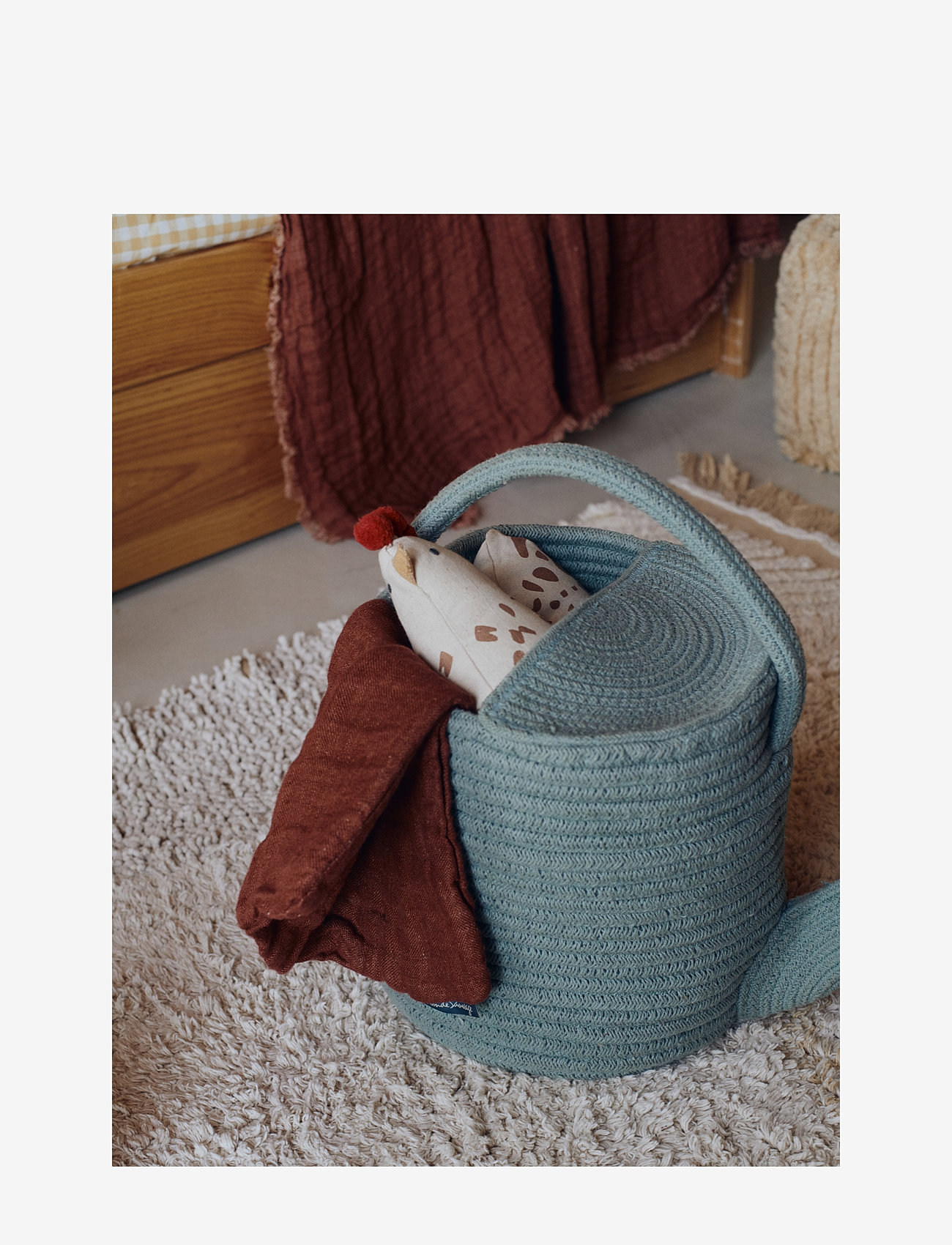 Lorena Canals - Basket Water Can - säilytyskorit - vintage blue - 3