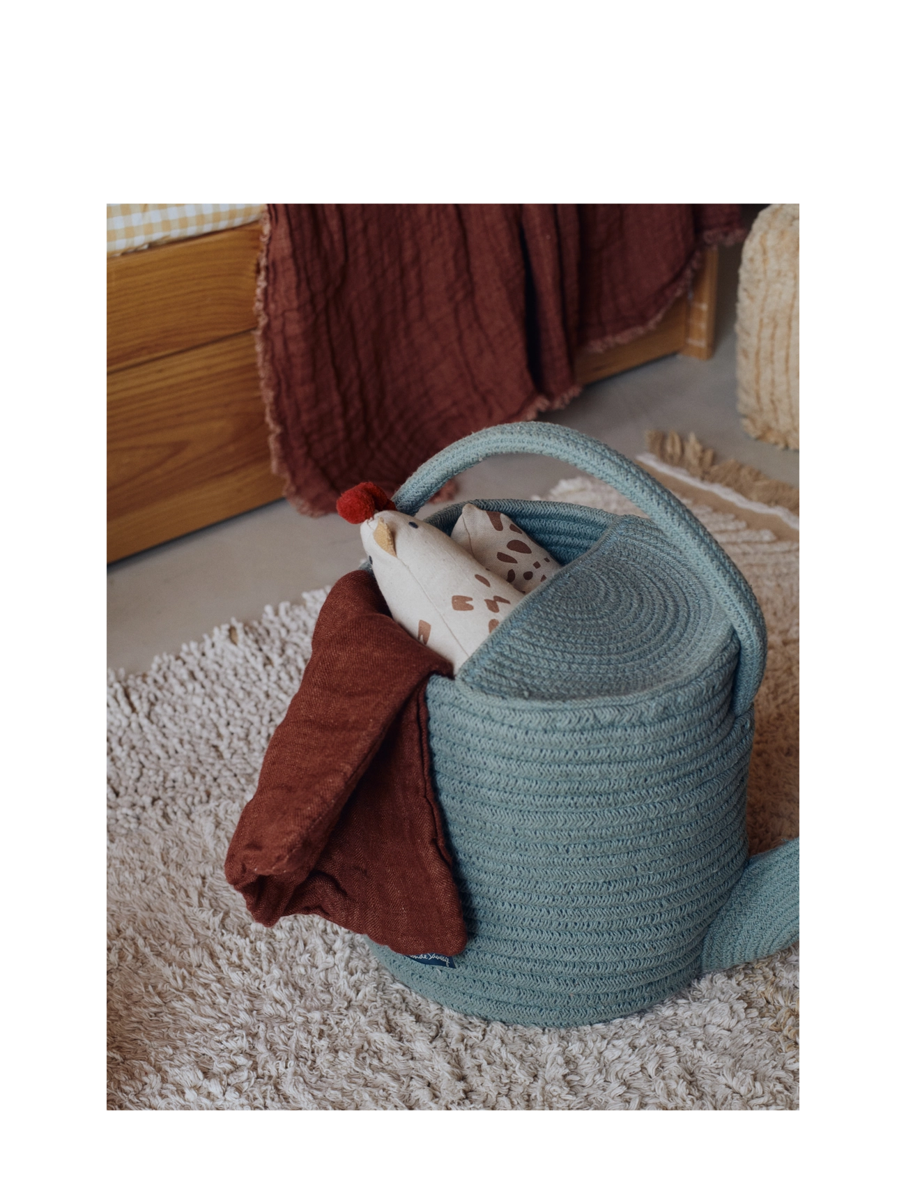Lorena Canals - Basket Water Can - förvaringskorgar - vintage blue - 3