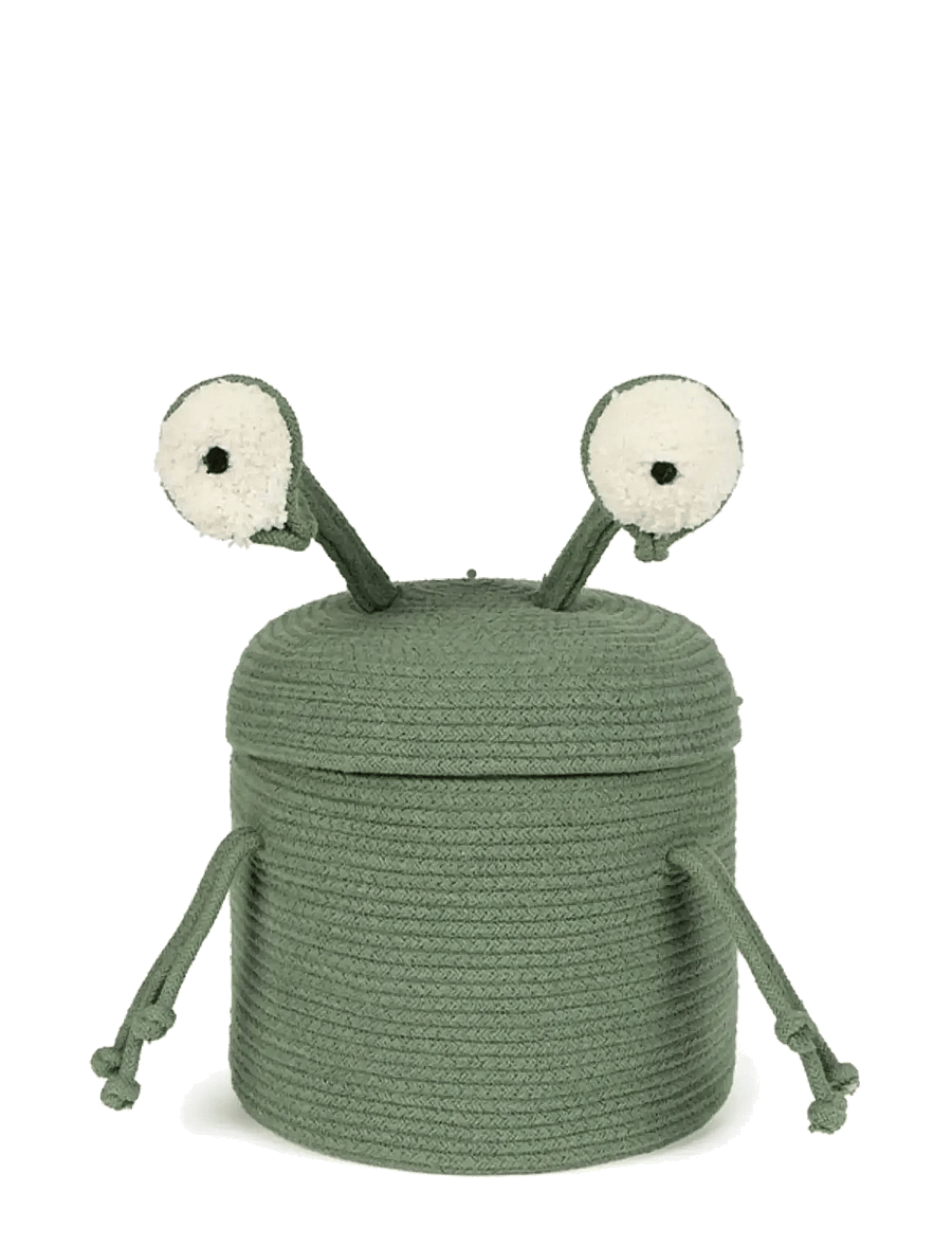 Lorena Canals - Basket Alien Zog - aufbewahrungsboxen - green, ivory, black - 0