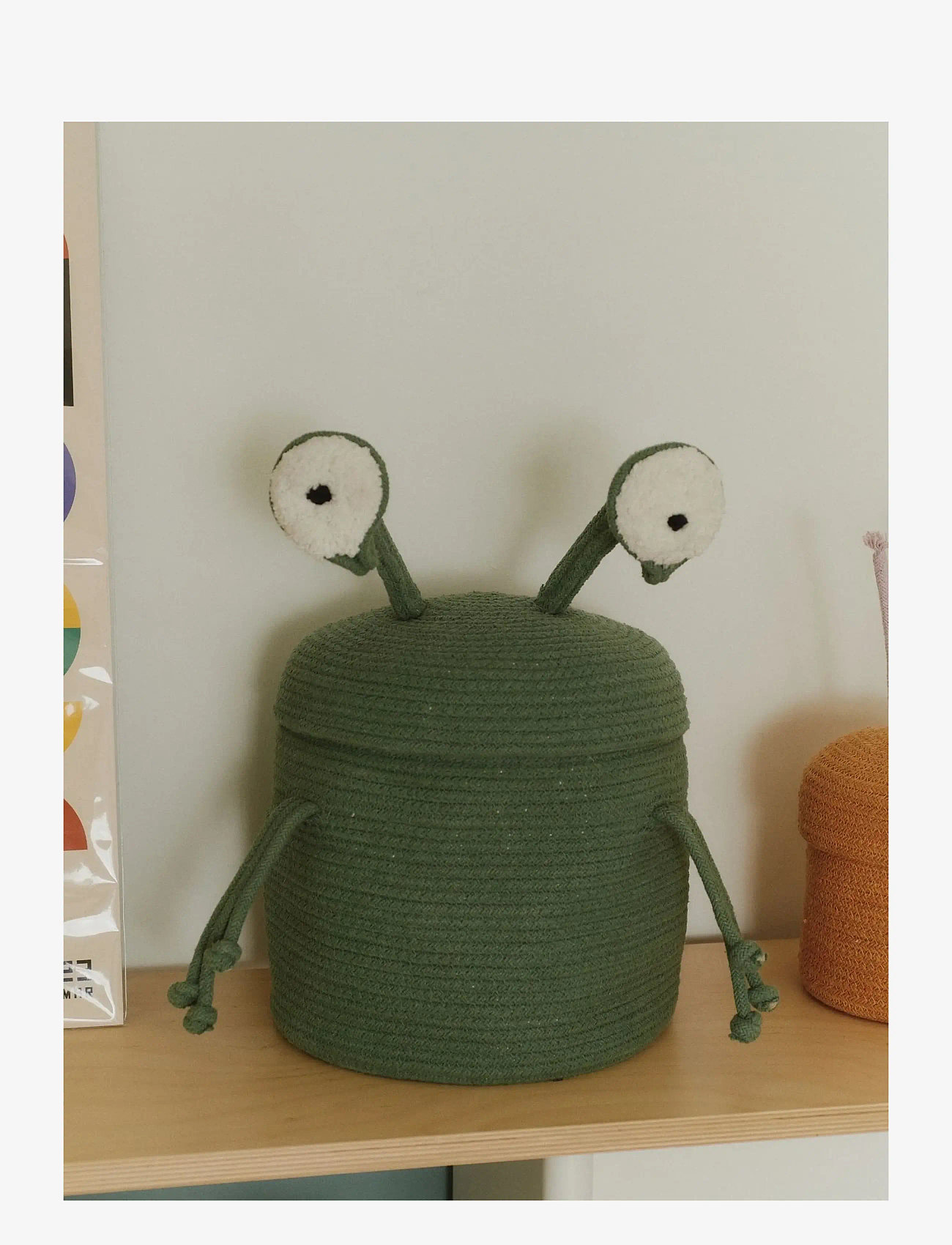 Lorena Canals - Basket Alien Zog - daiktų laikymo dėžės - green, ivory, black - 1