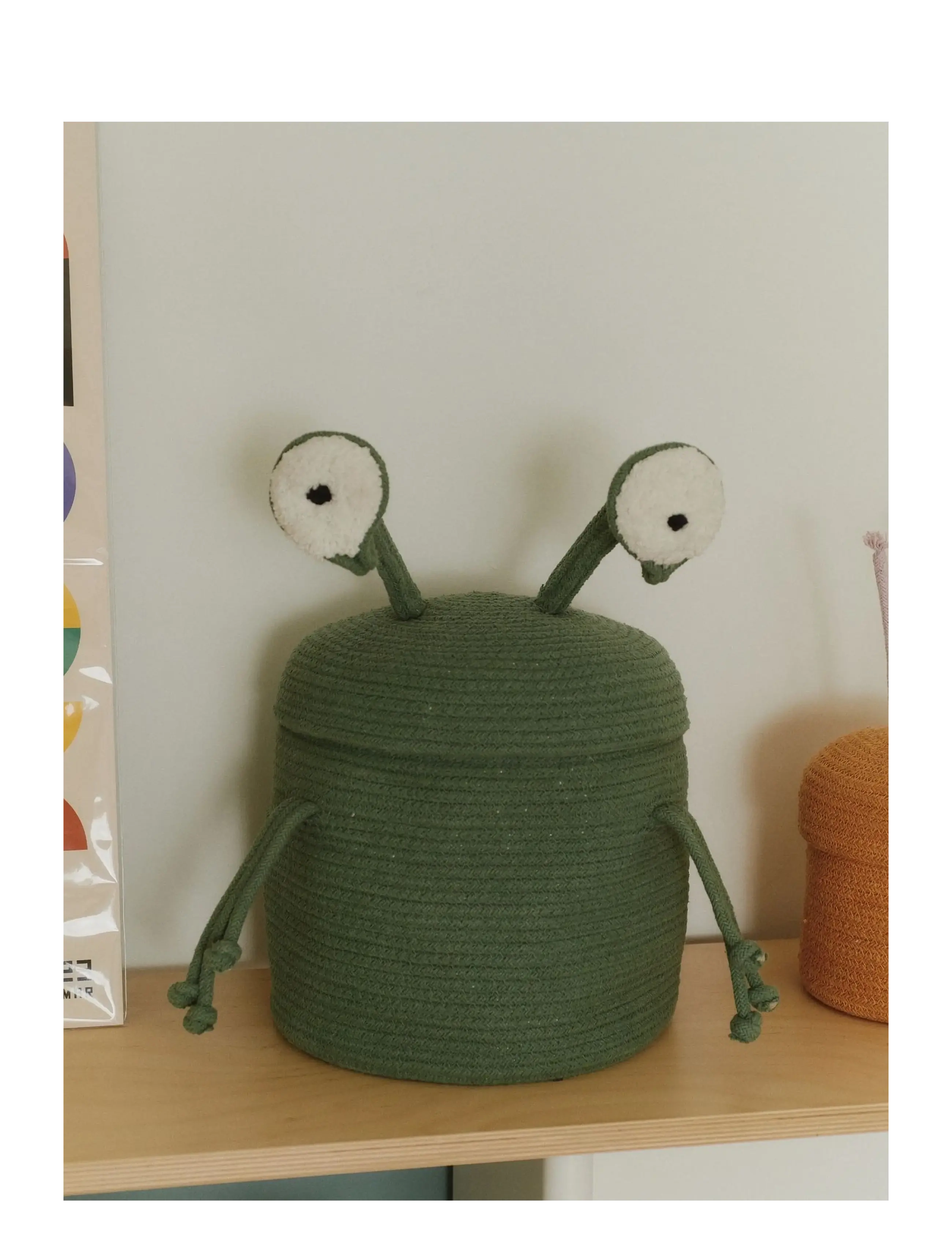 Lorena Canals - Basket Alien Zog - aufbewahrungsboxen - green, ivory, black - 1