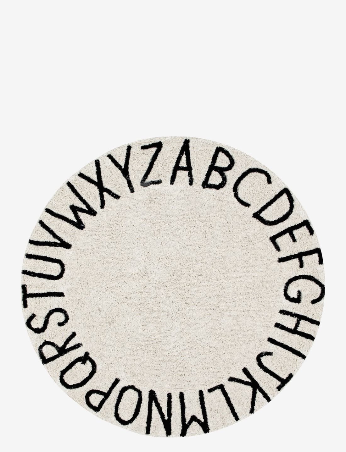 Lorena Canals - Round ABC Natural-Negro/Natural-Black - runde teppiche - natural, black - 1