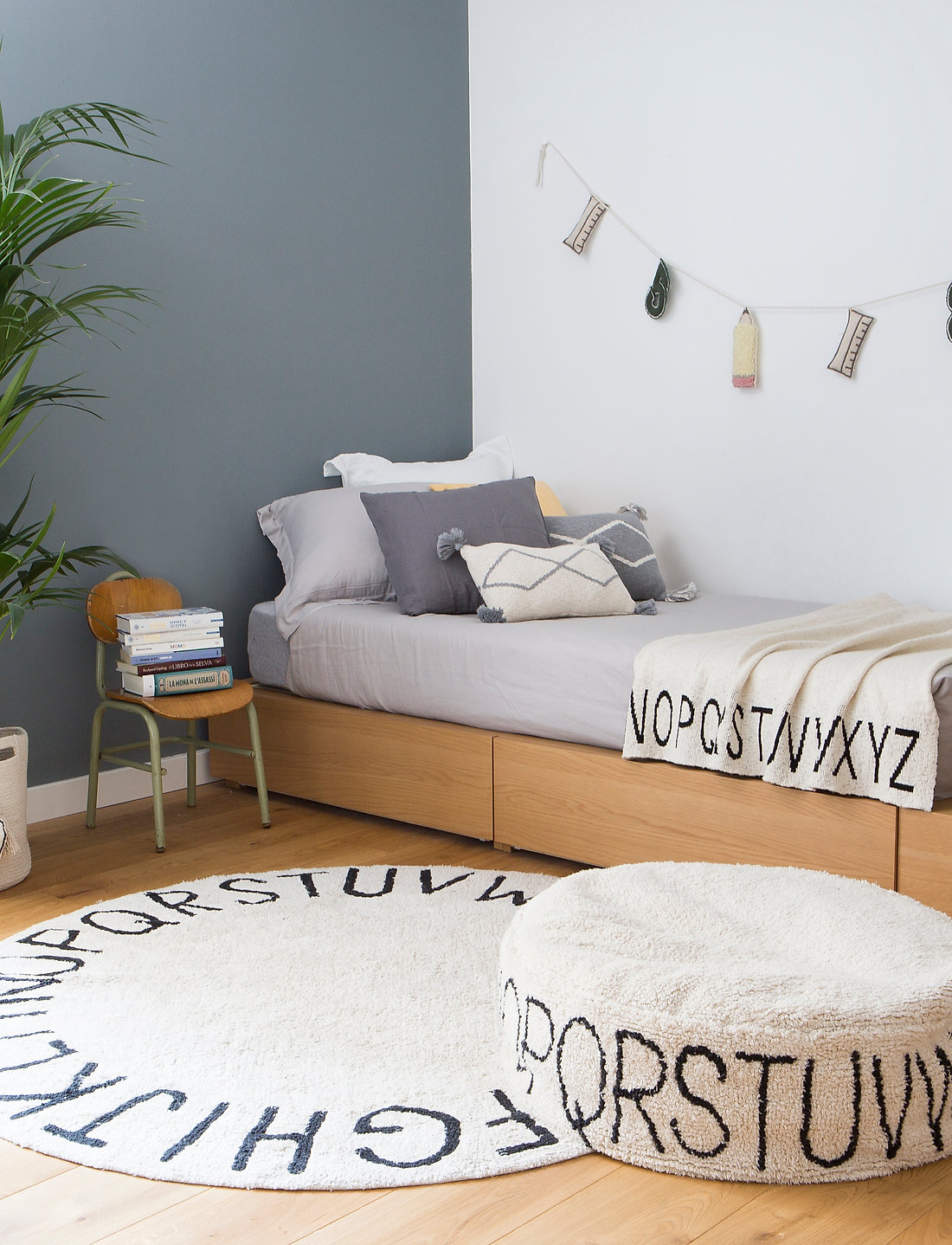 Lorena Canals - Round ABC Natural-Negro/Natural-Black - runde teppiche - natural, black - 0