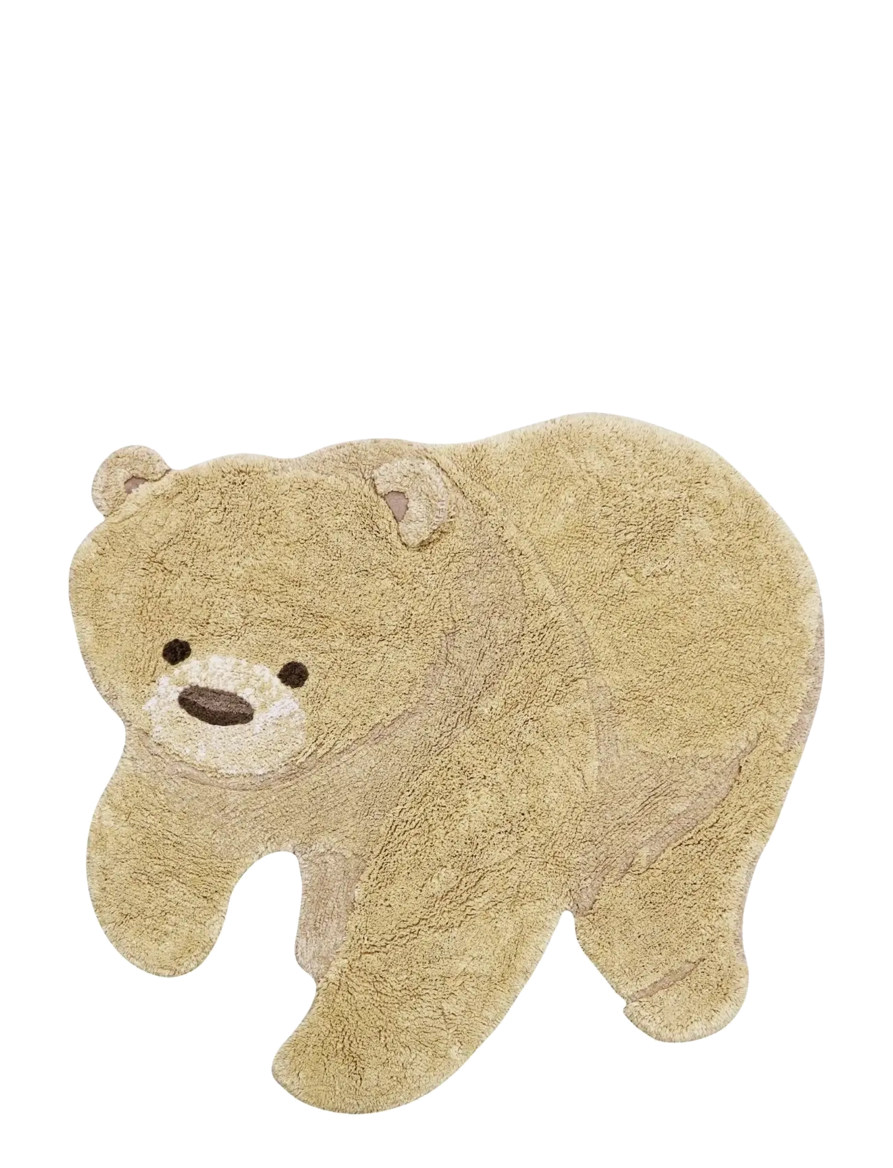 Lorena Canals Washable Animal Rug Bear, Asymmetrisk tæppe, Brun, Str: 122X 120CM