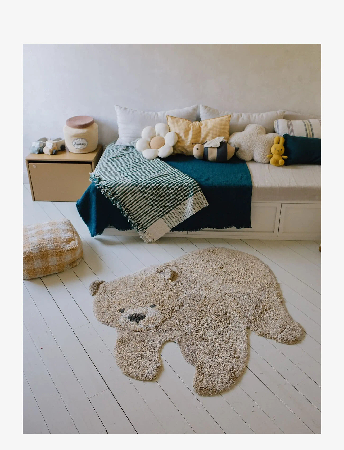 Lorena Canals - Washable Animal Rug Bear - asymmetriske tæpper - honey, natural, light brown - 1