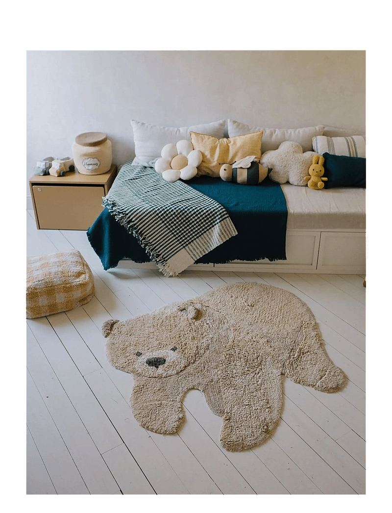 Lorena Canals - Washable Animal Rug Bear - asymmetric rugs - honey, natural, light brown - 1