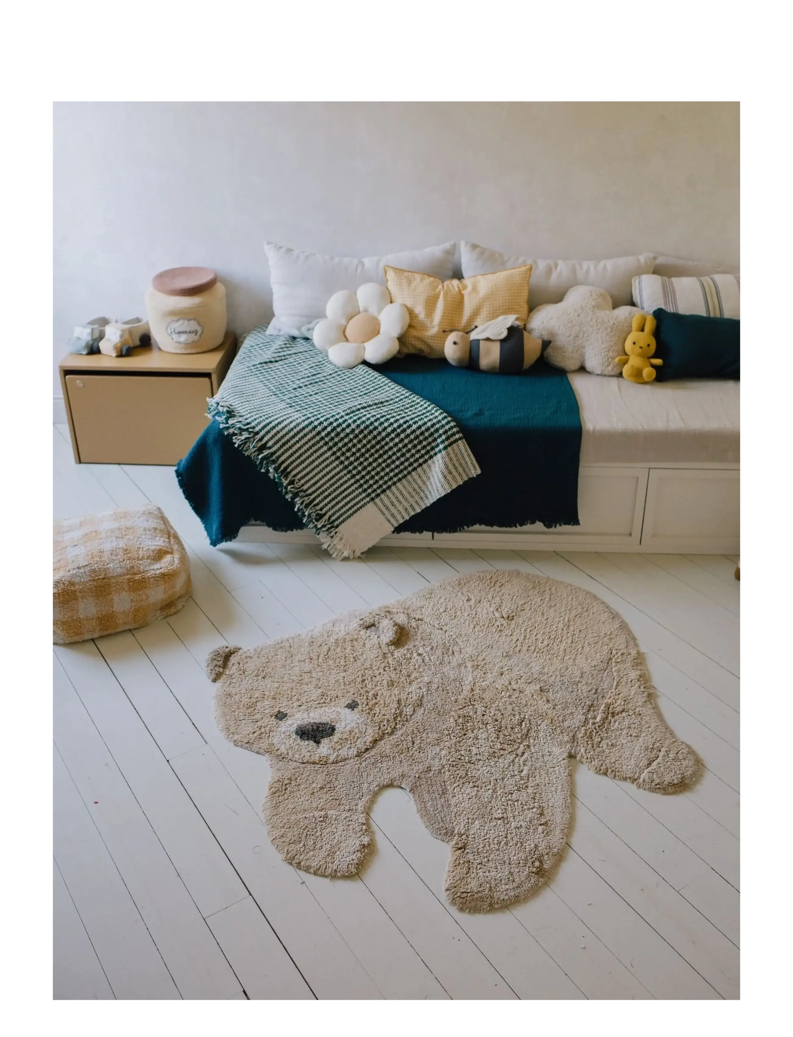 Lorena Canals - Washable Animal Rug Bear - asymmetriske tæpper - honey, natural, light brown - 1