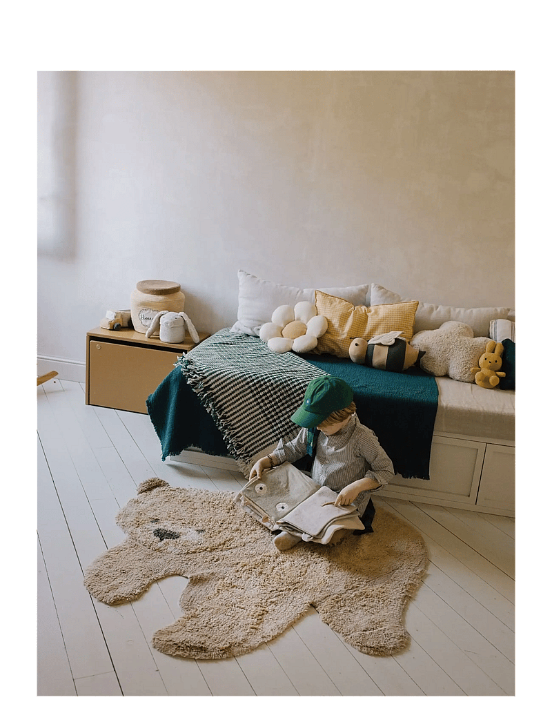 Lorena Canals - Washable Animal Rug Bear - asymmetric rugs - honey, natural, light brown - 2