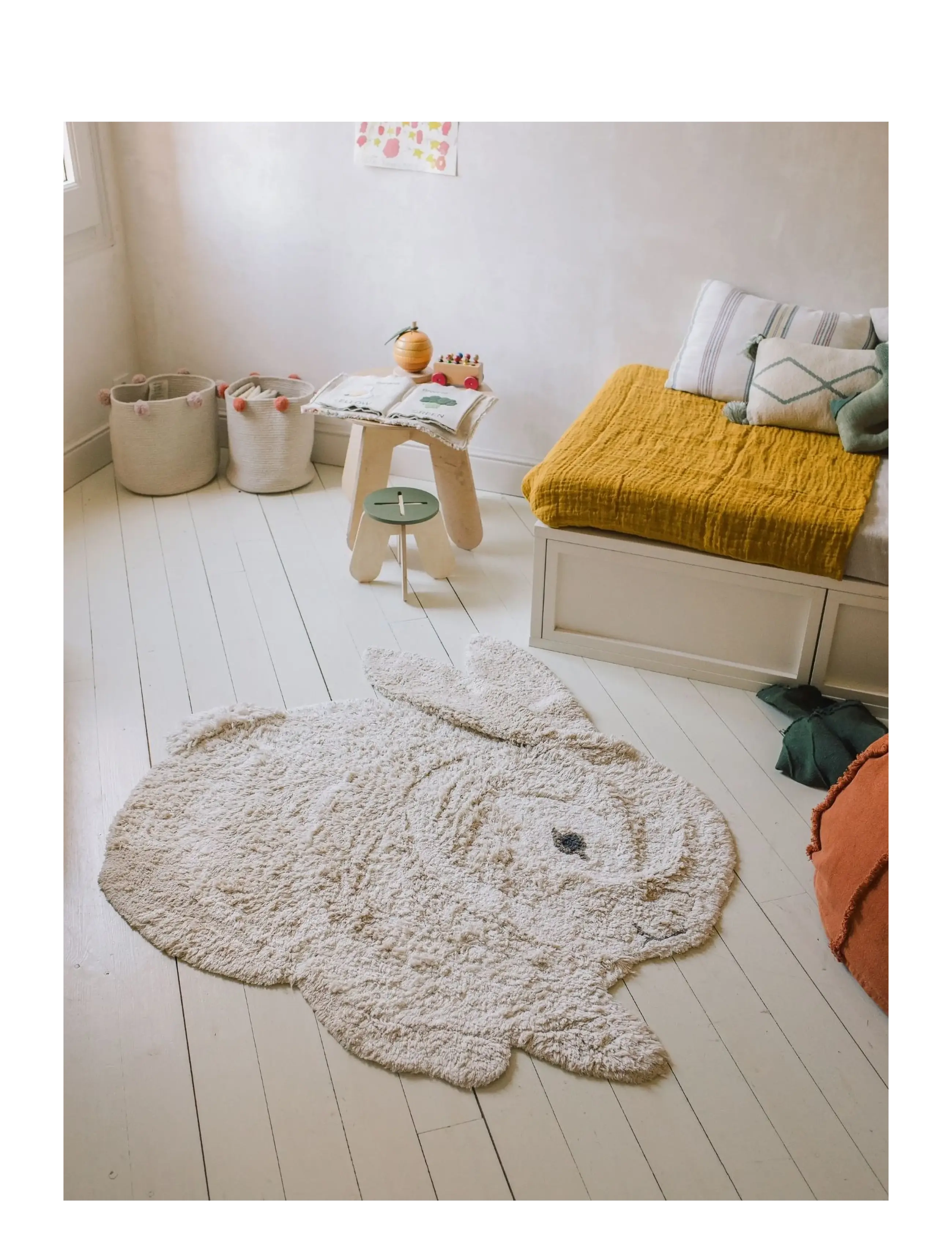 Lorena Canals - Washable Animal Rug Bunny - asymmetrische teppiche - natural, ivory, nude, light brown - 1