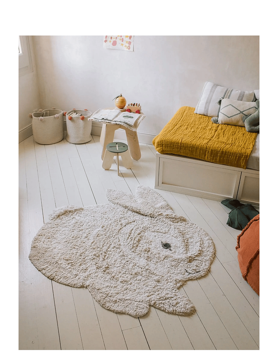 Lorena Canals - Washable Animal Rug Bunny - asymmetrische teppiche - natural, ivory, nude, light brown - 1