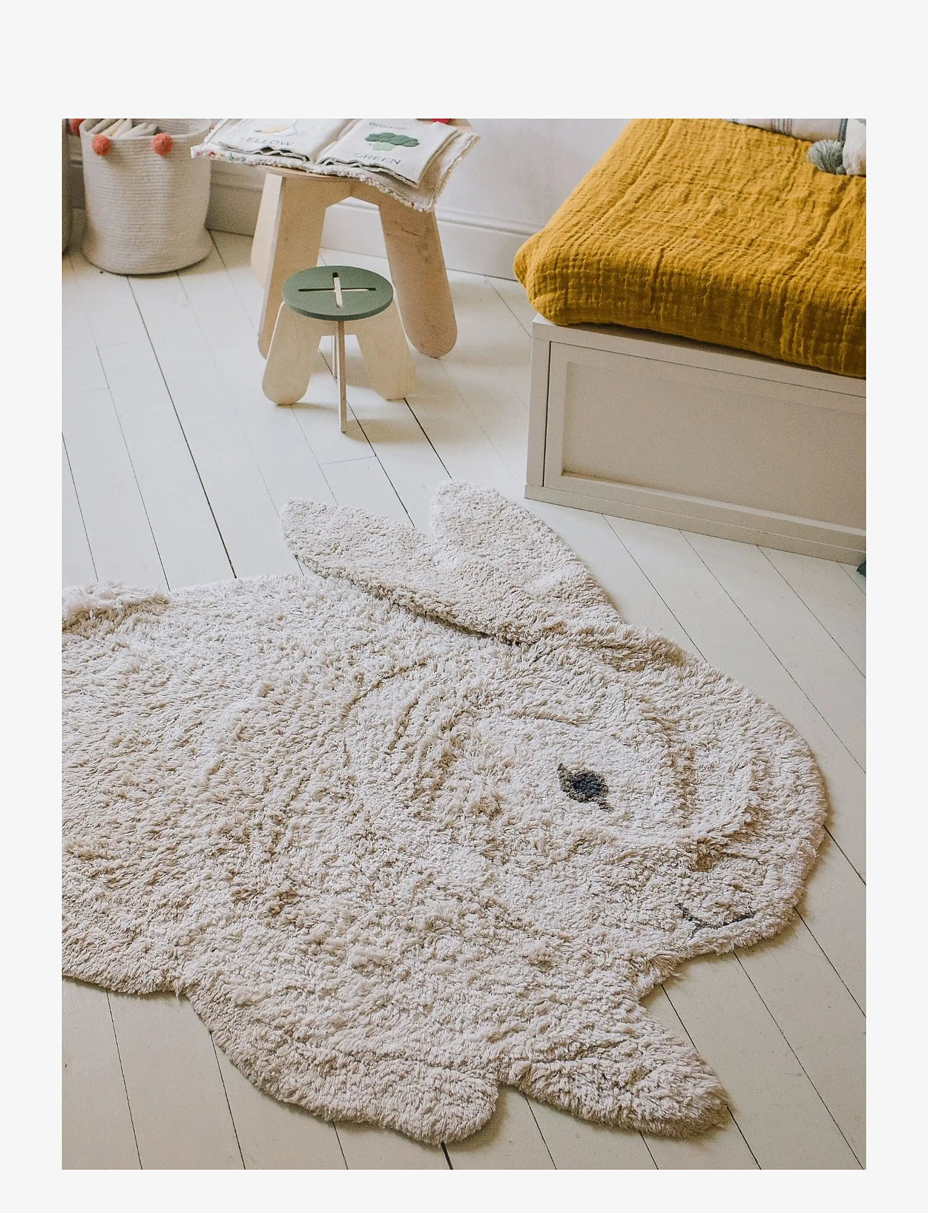 Lorena Canals - Washable Animal Rug Bunny - asymmetriska mattor - natural, ivory, nude, light brown - 3