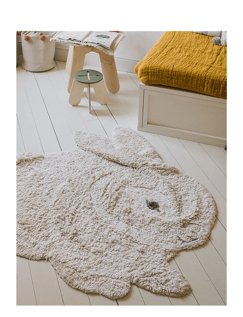 Lorena Canals - Washable Animal Rug Bunny - asymmetriska mattor - natural, ivory, nude, light brown - 3