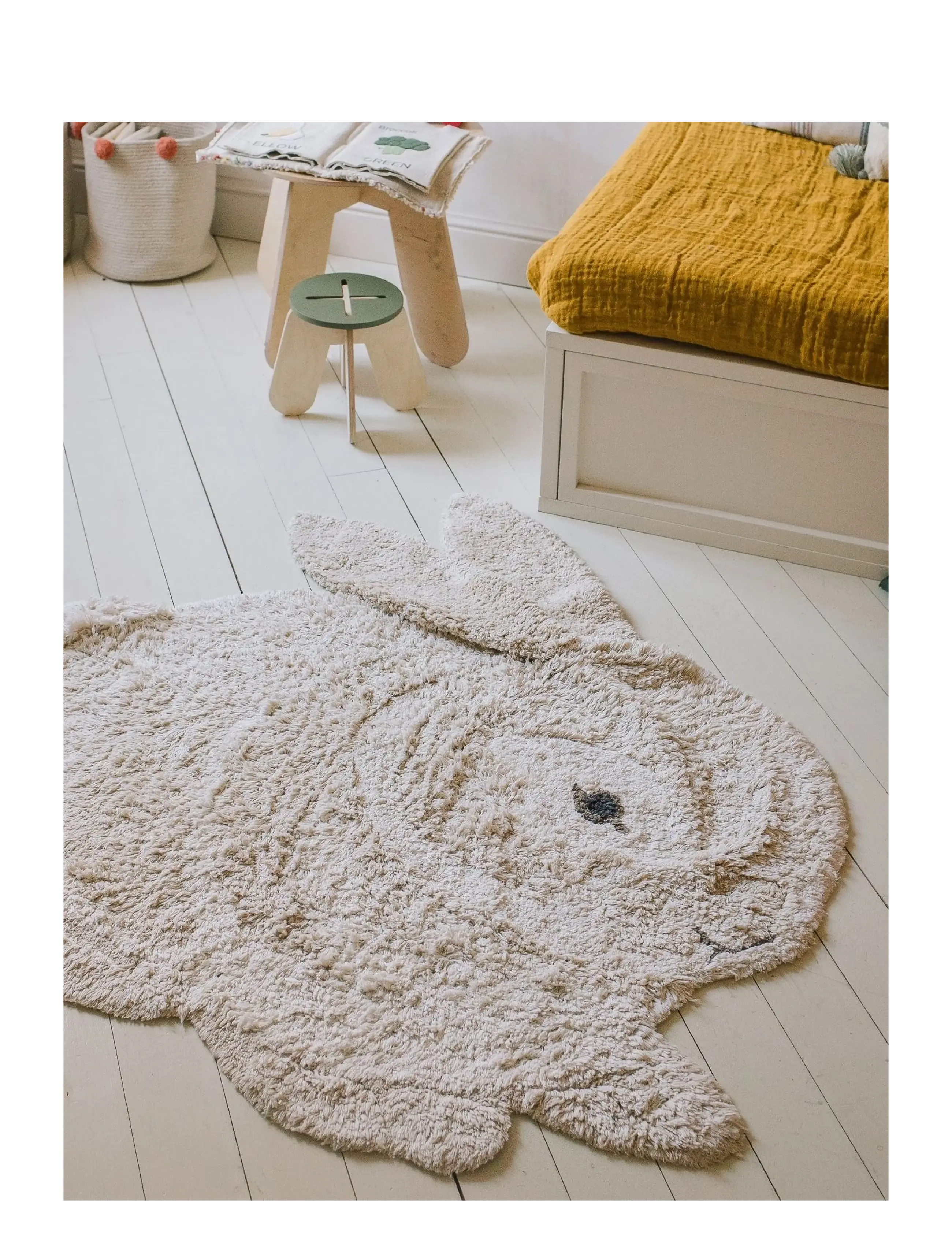 Lorena Canals - Washable Animal Rug Bunny - asymmetrische teppiche - natural, ivory, nude, light brown - 3