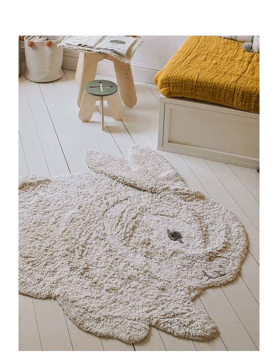 Lorena Canals - Washable Animal Rug Bunny - asymmetrische teppiche - natural, ivory, nude, light brown - 3