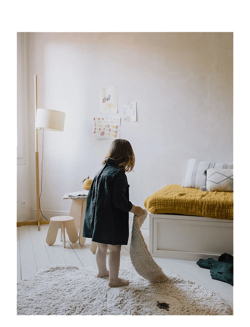 Lorena Canals - Washable Animal Rug Bunny - asymmetriska mattor - natural, ivory, nude, light brown - 5