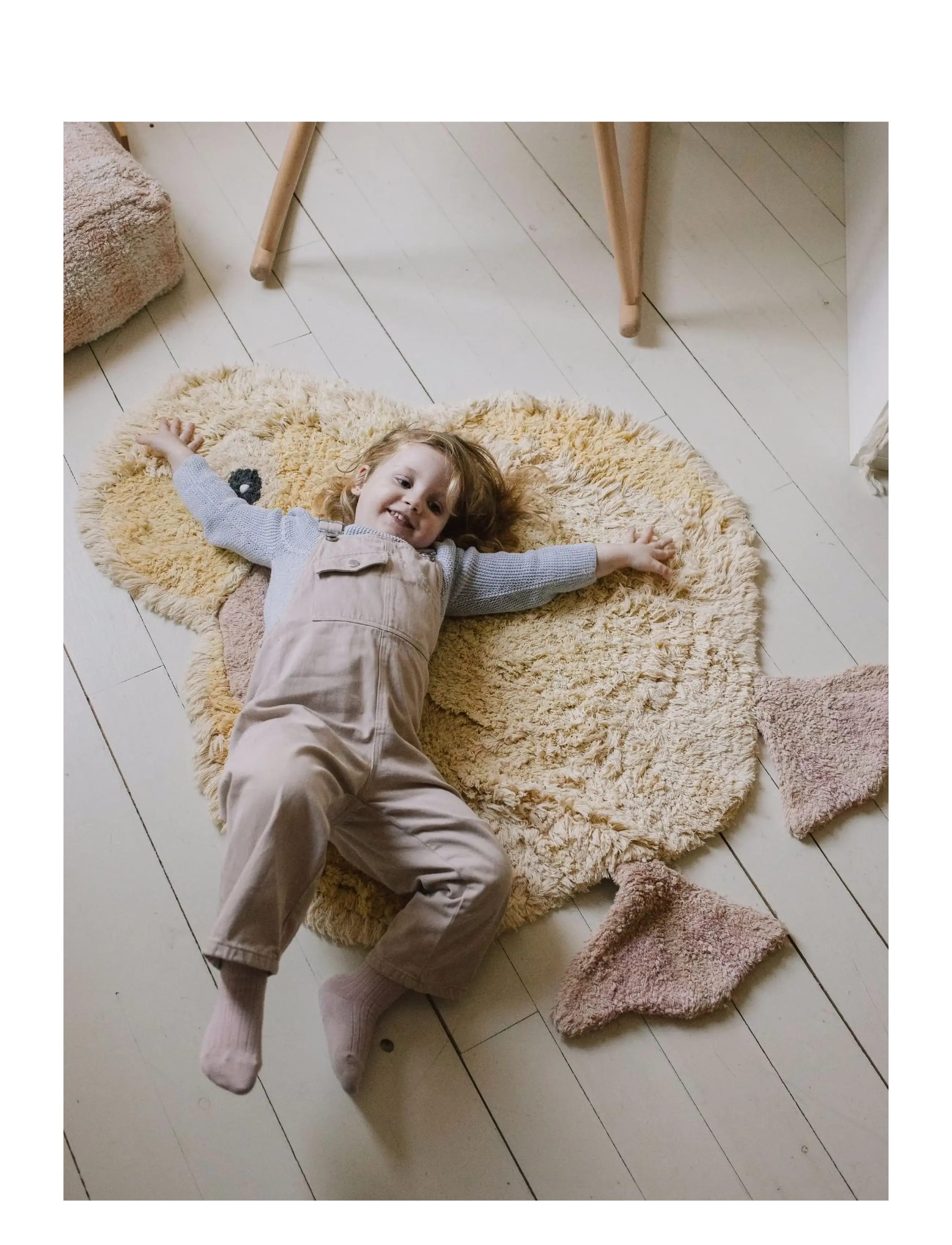 Lorena Canals - Washable Animal Rug Ducky - light yellow, yellow, rose, dark grey - 2