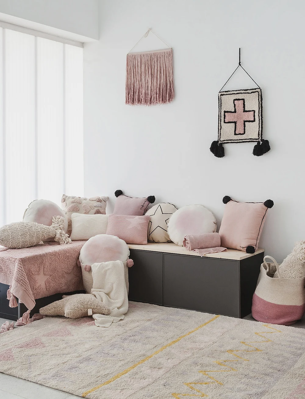 Lorena Canals - Azteca Natural-Nude Vintage/Natural-Vintage Nude - suorakulmainen matot - natural, vintage nude, pearl grey,yellow, nude - 0