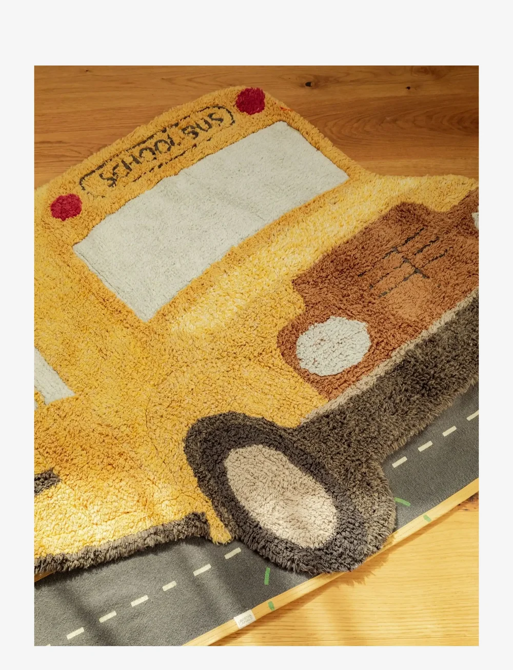 Lorena Canals - Washable Rug School Bus - asymmetriske tæpper - corn silk, light honey, dark honey, vanilla, honey, bright grey, pale blue, soil brown, dark grey, n - 3