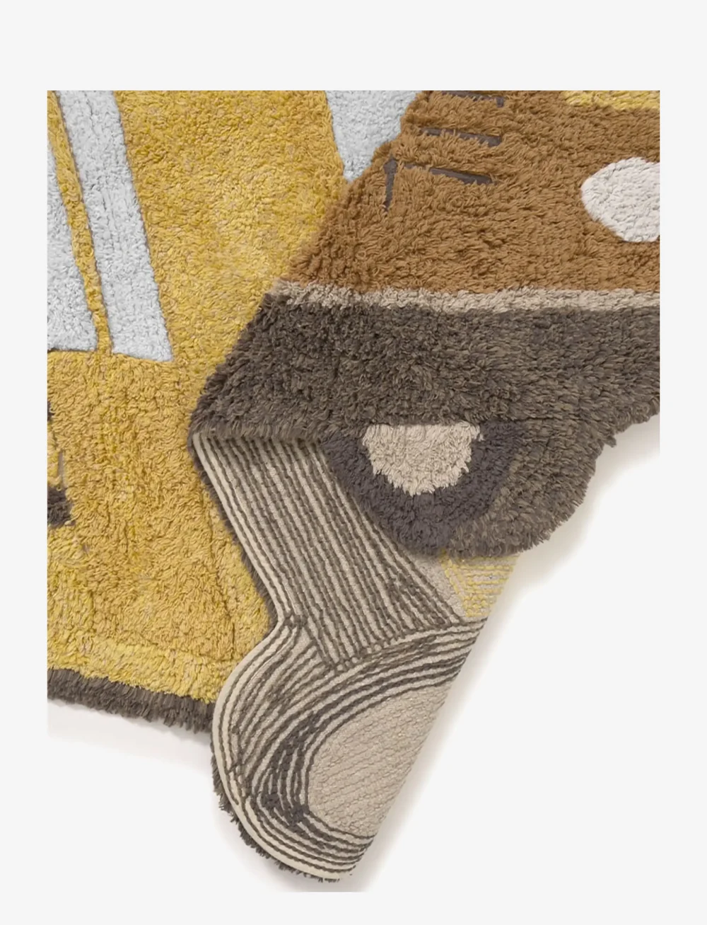 Lorena Canals - Washable Rug School Bus - asymmetriske tæpper - corn silk, light honey, dark honey, vanilla, honey, bright grey, pale blue, soil brown, dark grey, n - 4