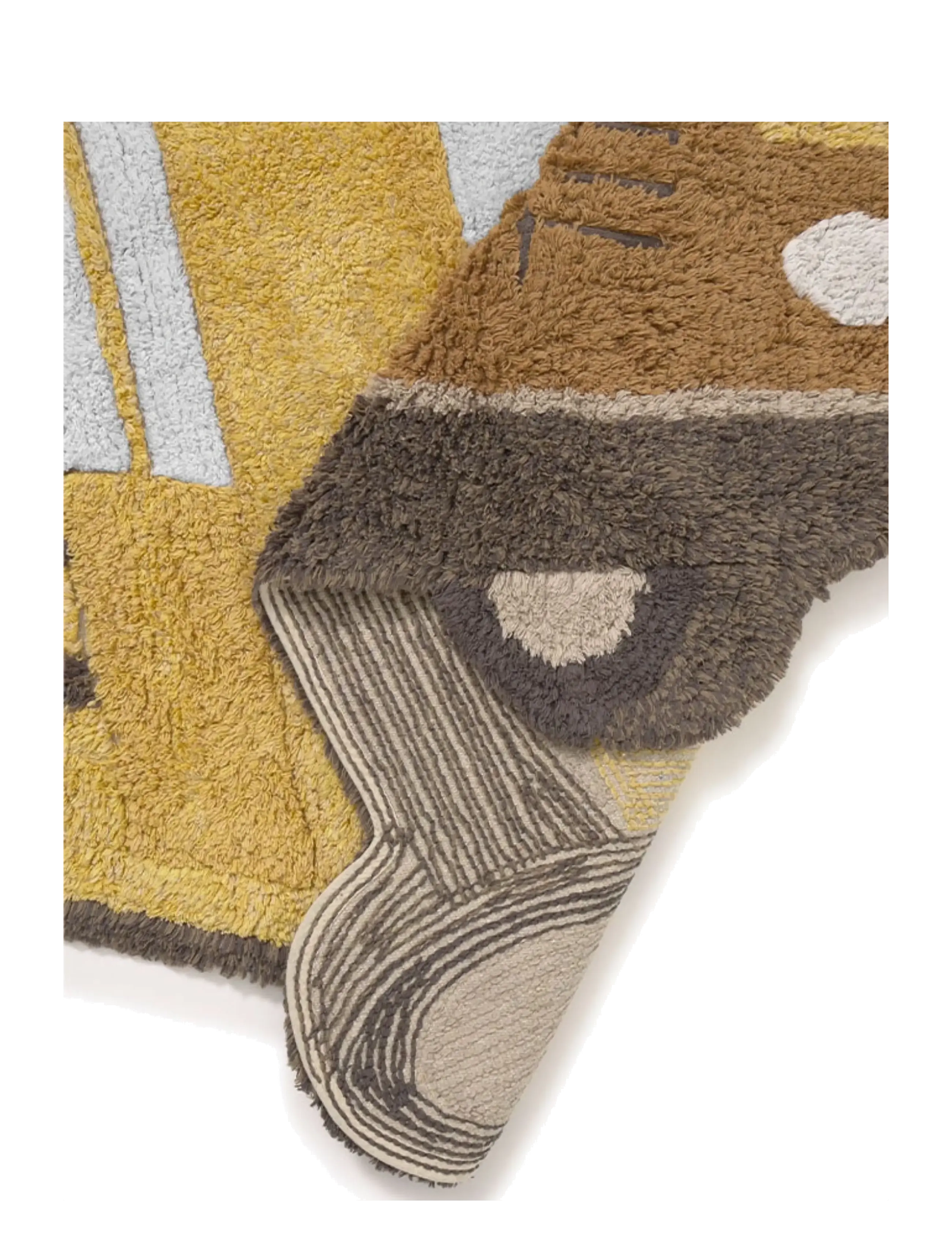 Lorena Canals - Washable Rug School Bus - asymmetric rugs - corn silk, light honey, dark honey, vanilla, honey, bright grey, pale blue, soil brown, dark grey, n - 4