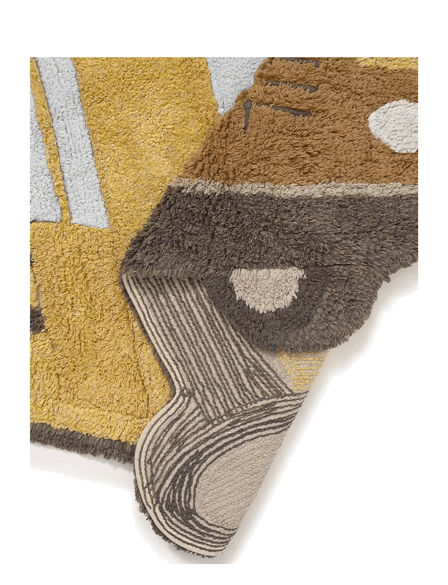 Lorena Canals - Washable Rug School Bus - asymmetrische teppiche - corn silk, light honey, dark honey, vanilla, honey, bright grey, pale blue, soil brown, dark grey, n - 4