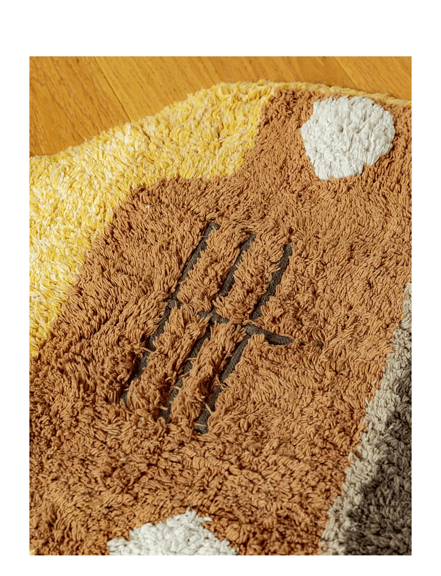 Lorena Canals - Washable Rug School Bus - asymmetrische teppiche - corn silk, light honey, dark honey, vanilla, honey, bright grey, pale blue, soil brown, dark grey, n - 5