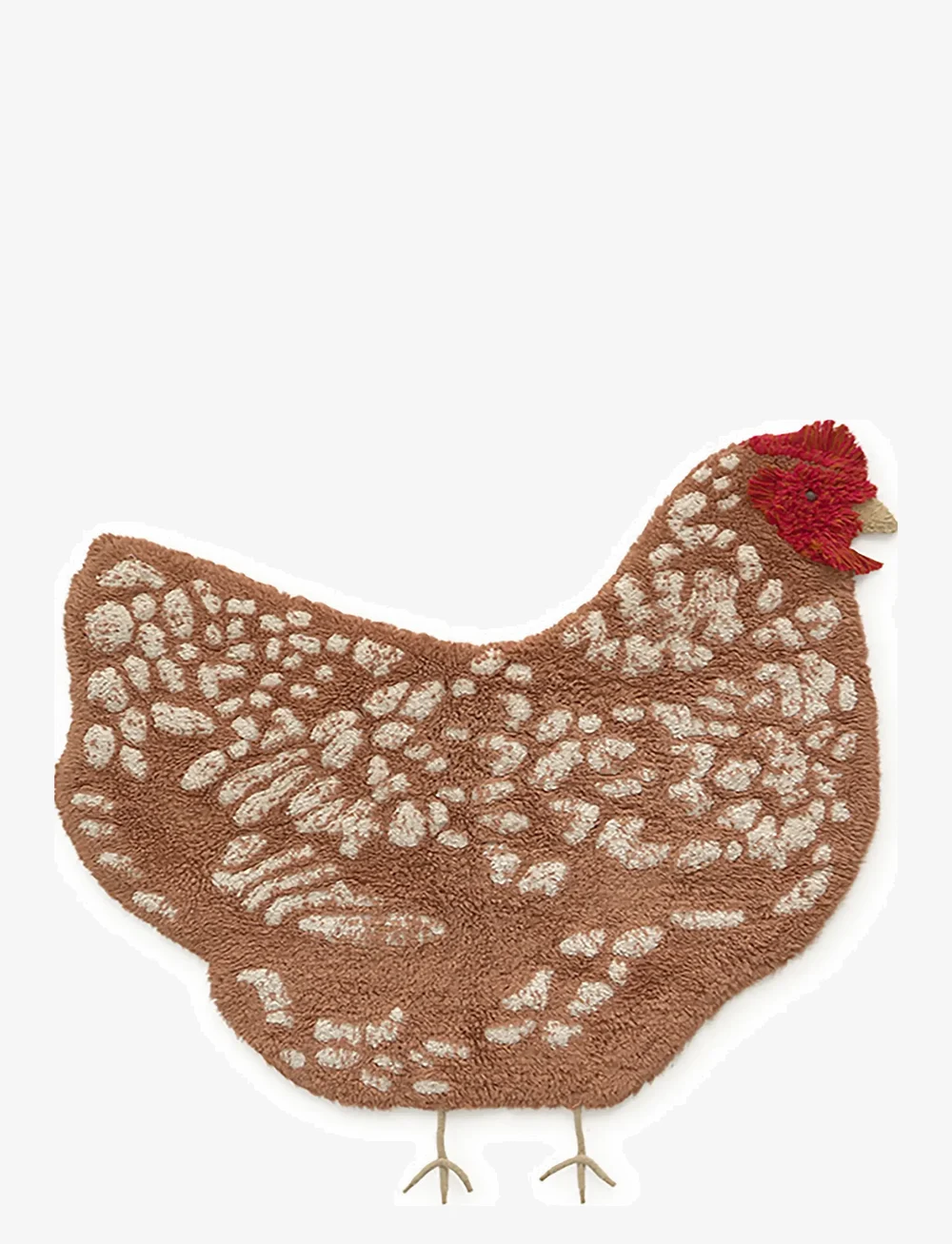 Lorena Canals - Washable rug Chicken - asymmetric rugs - natural, chestnut, light honey, red, terracotta - 1