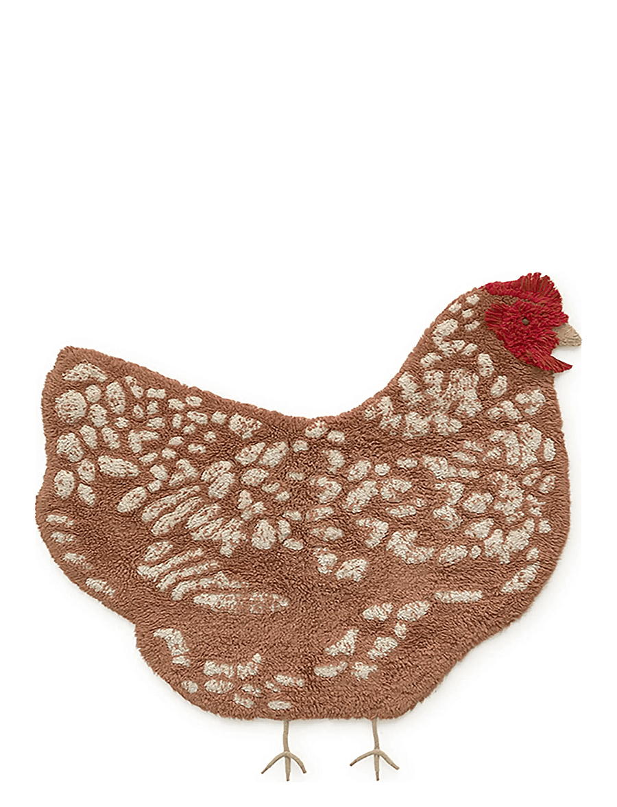 Lorena Canals - Washable rug Chicken - asymmetrische teppiche - natural, chestnut, light honey, red, terracotta - 1