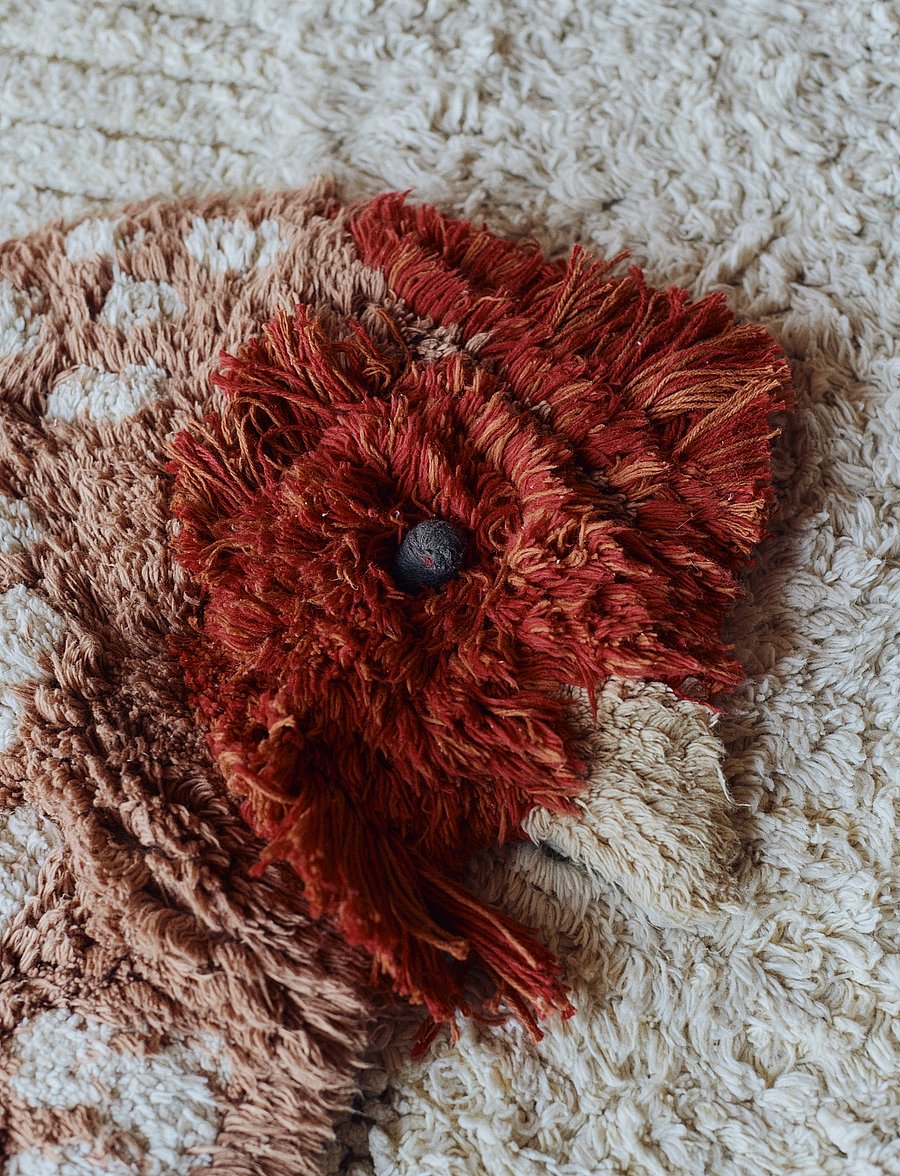 Lorena Canals - Washable rug Chicken - asymmetrische teppiche - natural, chestnut, light honey, red, terracotta - 3