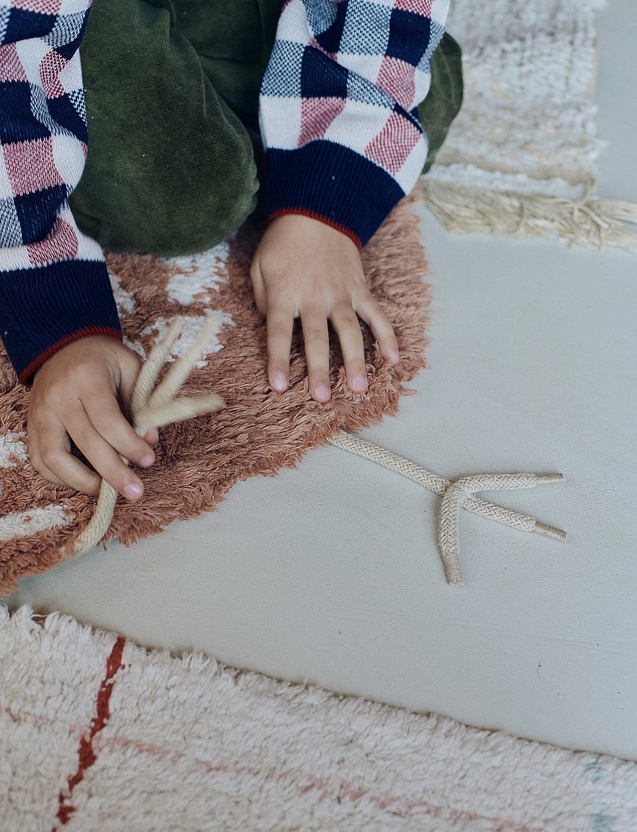 Lorena Canals - Washable rug Chicken - asymmetrische teppiche - natural, chestnut, light honey, red, terracotta - 4