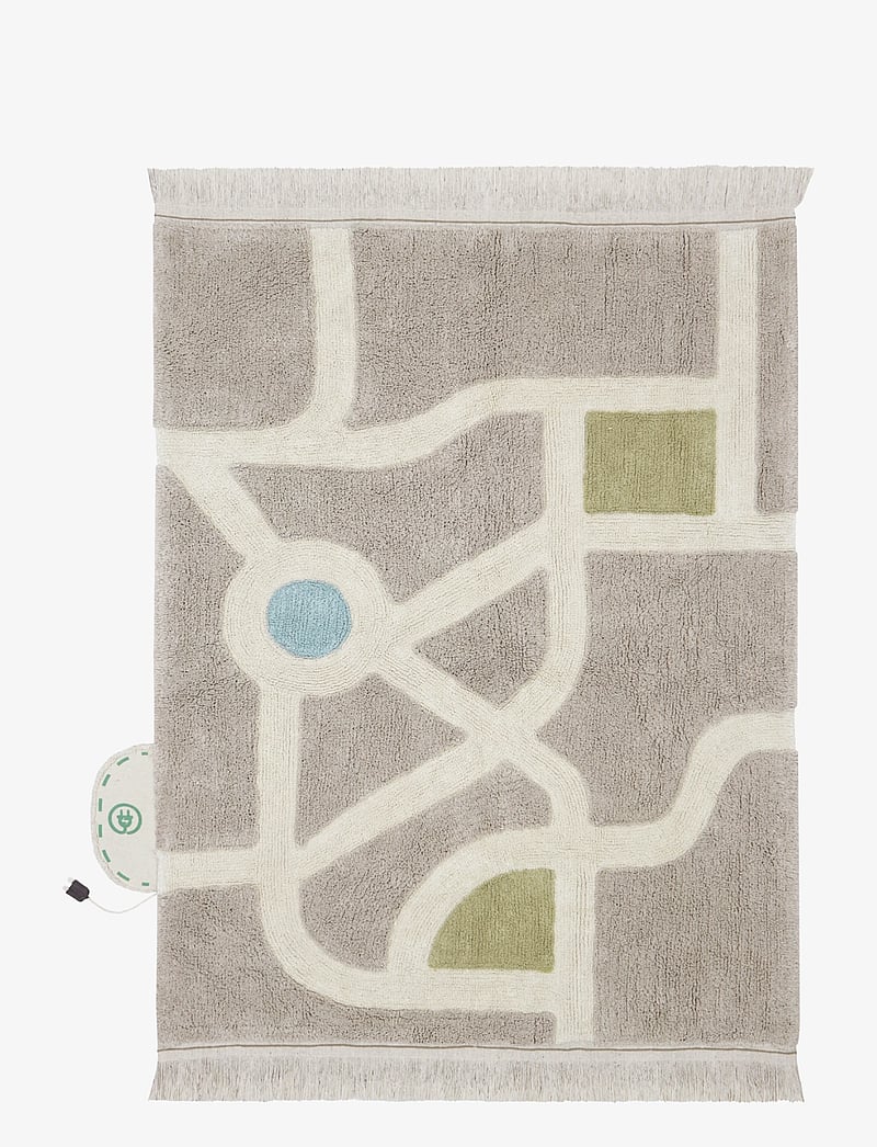 Lorena Canals - Washable Play Rug EcoCity - suorakulmainen matot - grey, green - 2