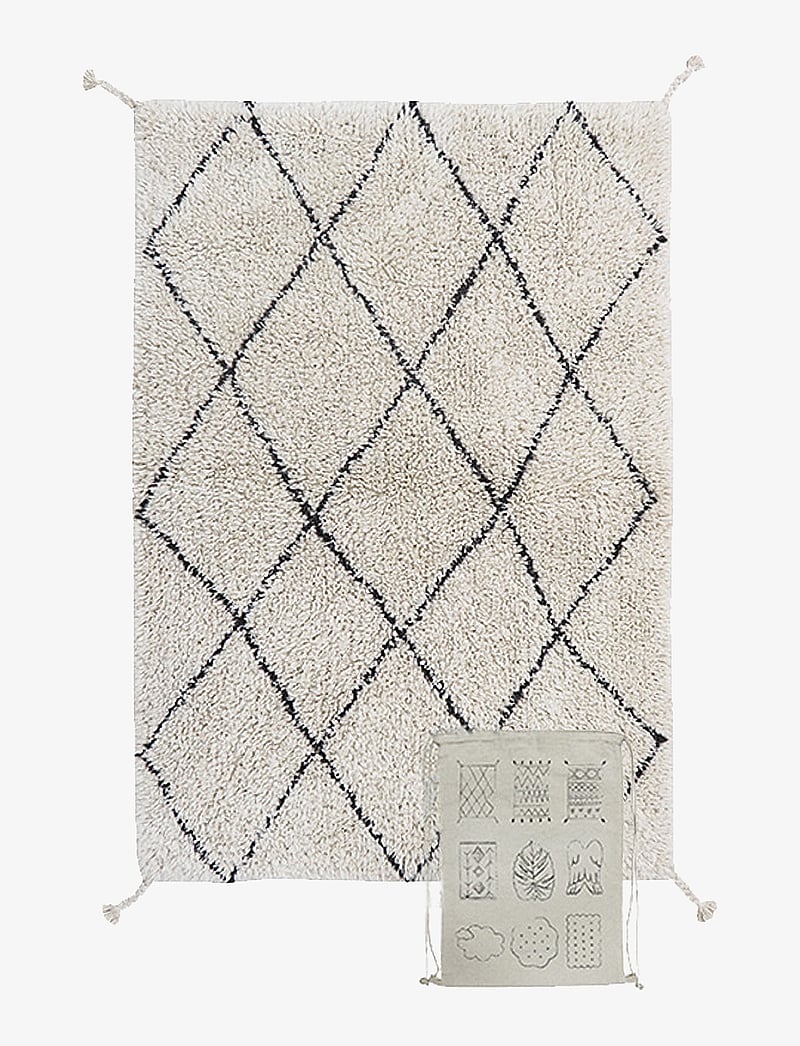 Lorena Canals - Washable rug Mini Bereber - vaibad - natural, black - 1