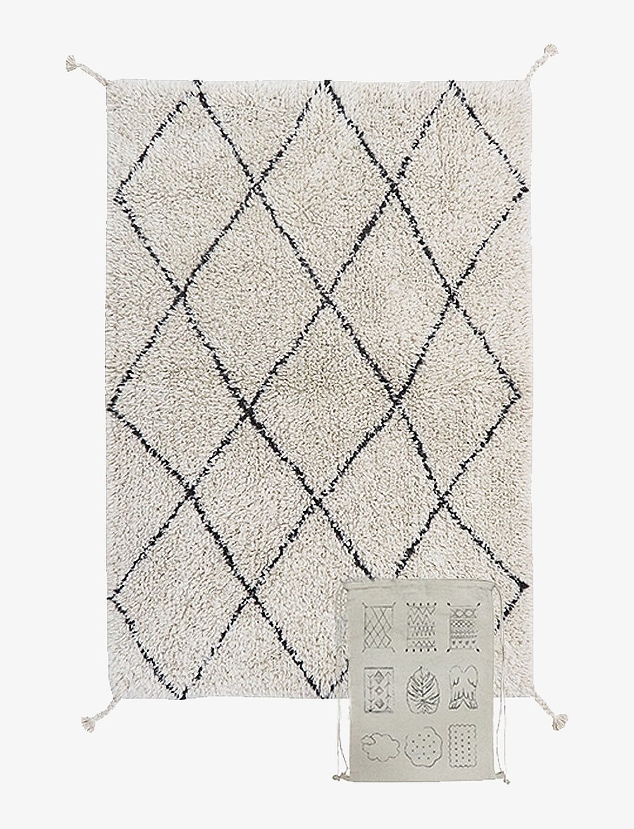 Lorena Canals - Washable rug Mini Bereber - teppiche - natural, black - 1