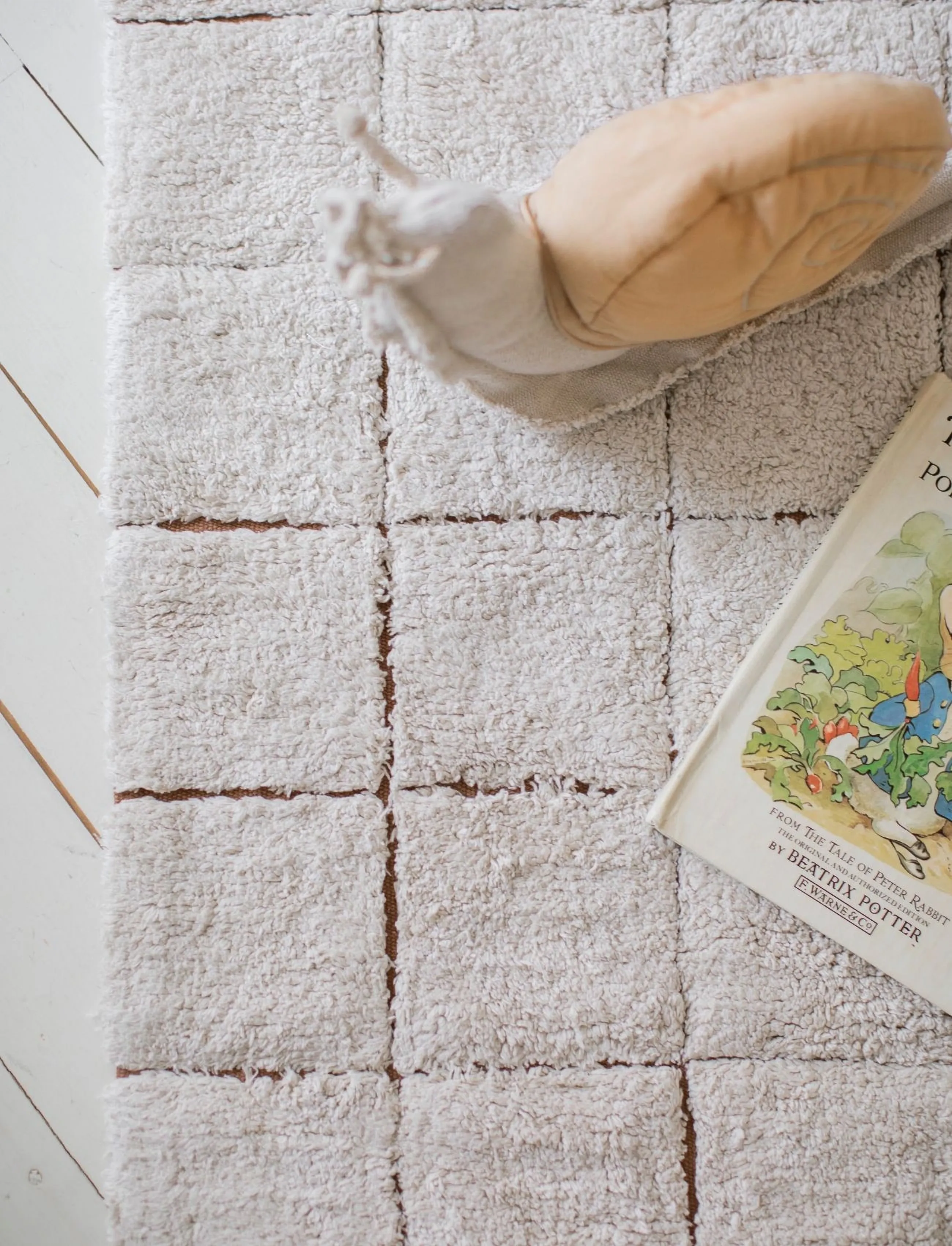Lorena Canals - Washable Rug Mosaic - baumwollteppiche & flickenteppich - toffee, natural - 3