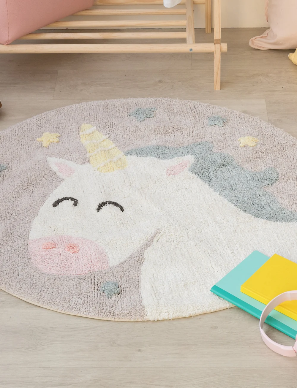 Lorena Canals - Washable rug - Believe in Yourself - mattor - pearl grey, ivory, light yellow, dark grey, peach - 0