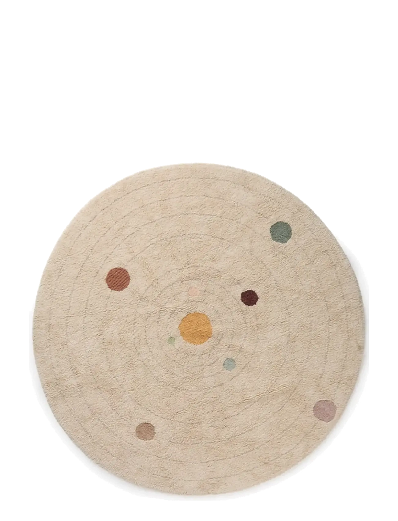 Lorena Canals Washable Play Rug Solar System, 150X 150 cm, Rugs And Carpets, Creme - Round Rugs, Kinder