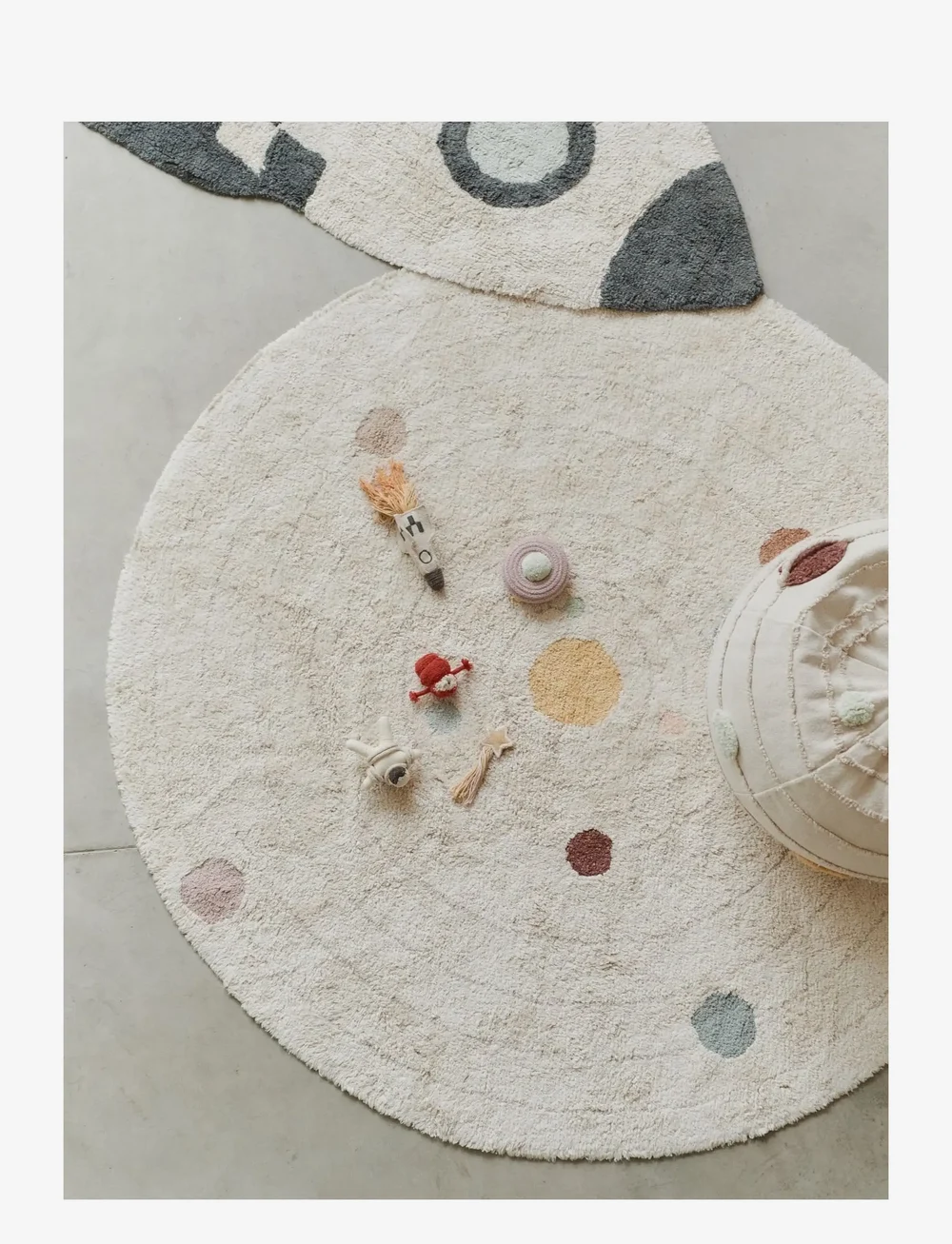 Lorena Canals - Washable Play Rug Solar System - runde tæpper - natural, new grey, honey, doeskin, blue sage, rose, marshalla, chestnut, vintage blue, light green, - 1